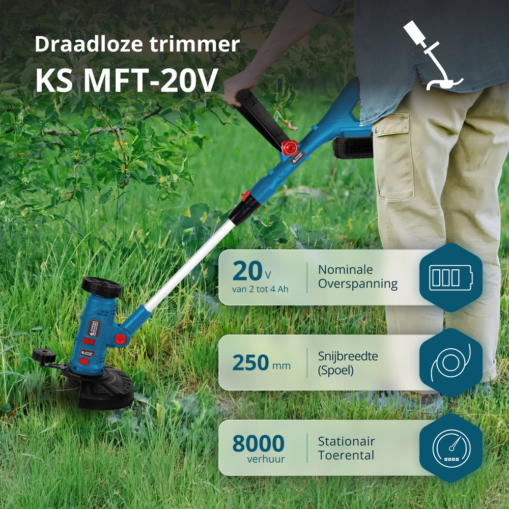 Snoerloze Multifunctionele Trimmer KS MFT-20V