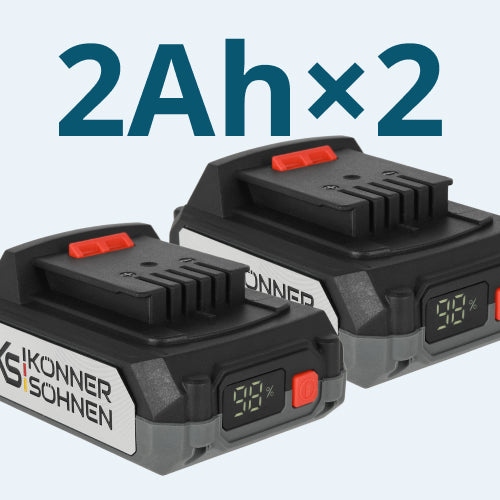 Kapazität 2 Ah ×2