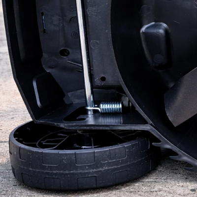 Réglage axial de la hauteur de coupe avec 3 positions (25, 45 et 65 mm )