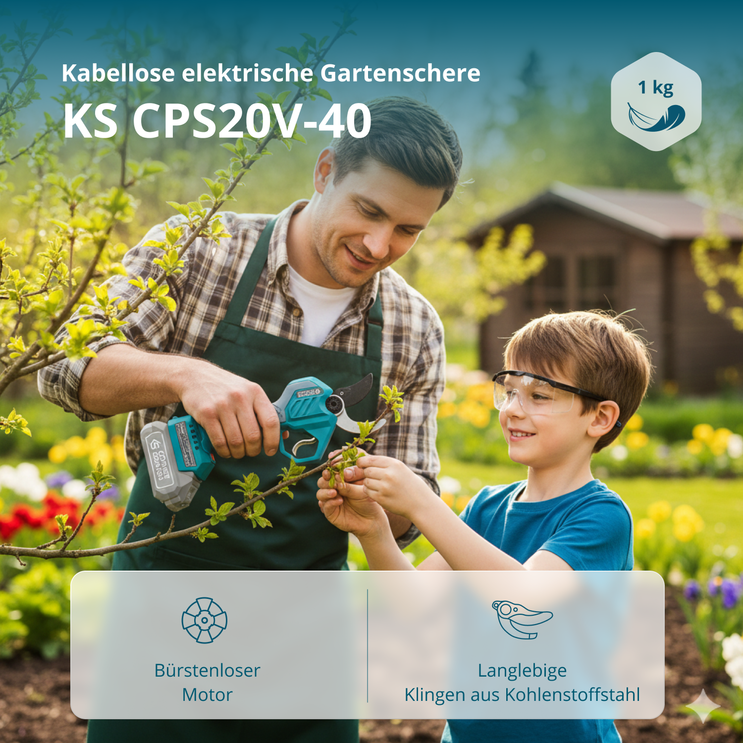 Sladdlös Elektrisk Beskärningssax KS CPS20V-40