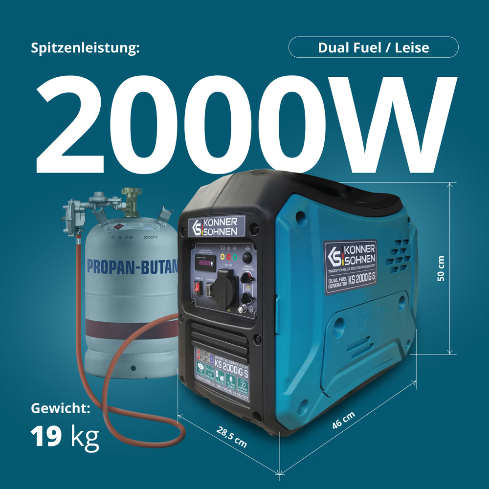 LPG/bensin invertergenerator KS 2000iG S