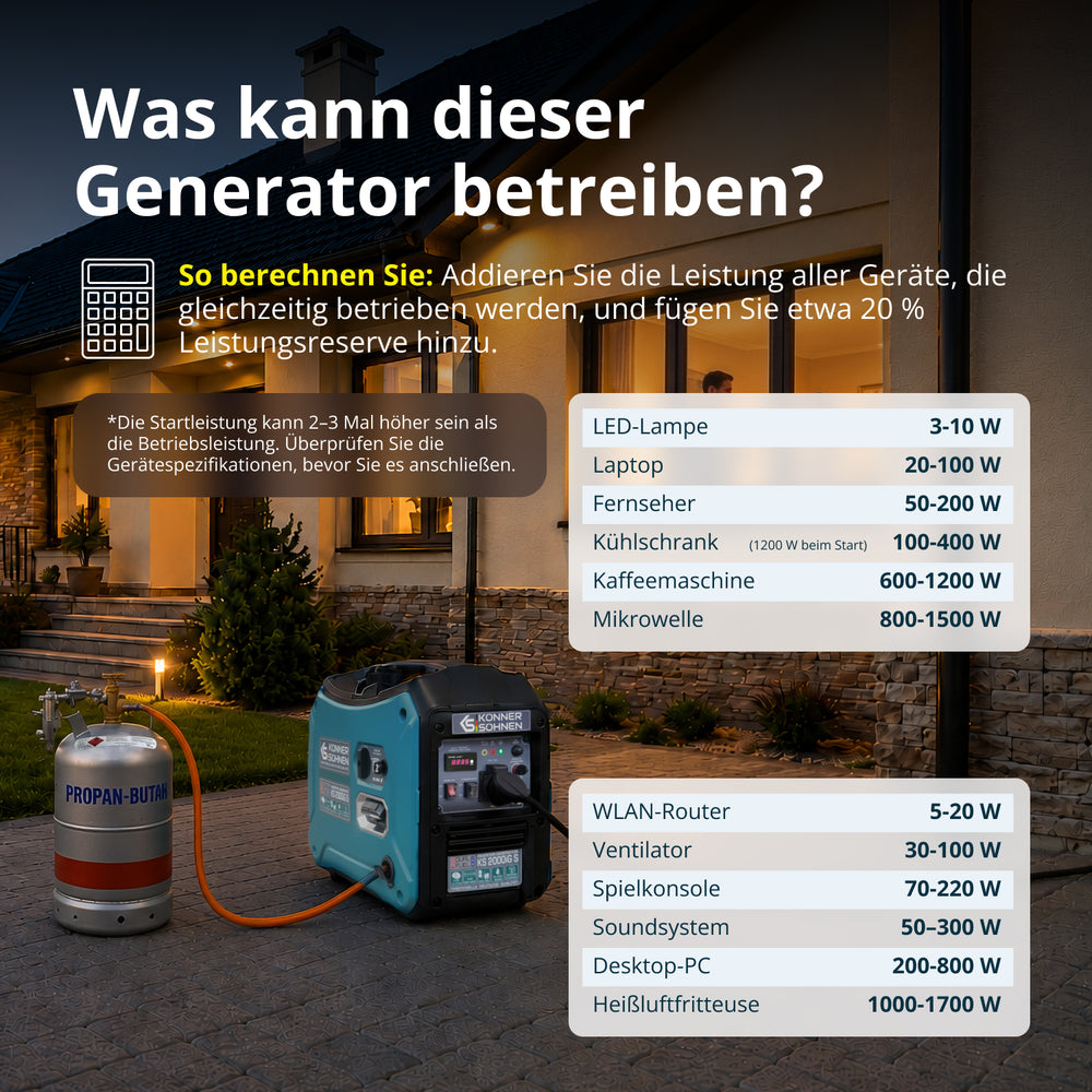 LPG/bensin invertergenerator KS 2000iG S