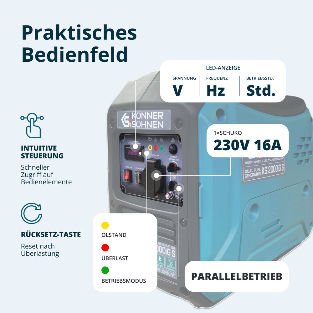 LPG/bensin invertergenerator KS 2000iG S