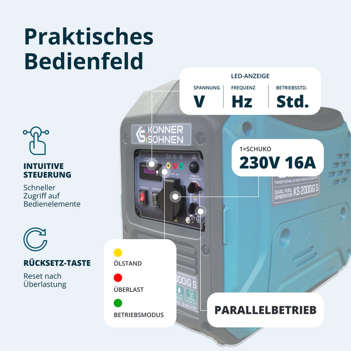 LPG/bensin invertergenerator KS 2000iG S