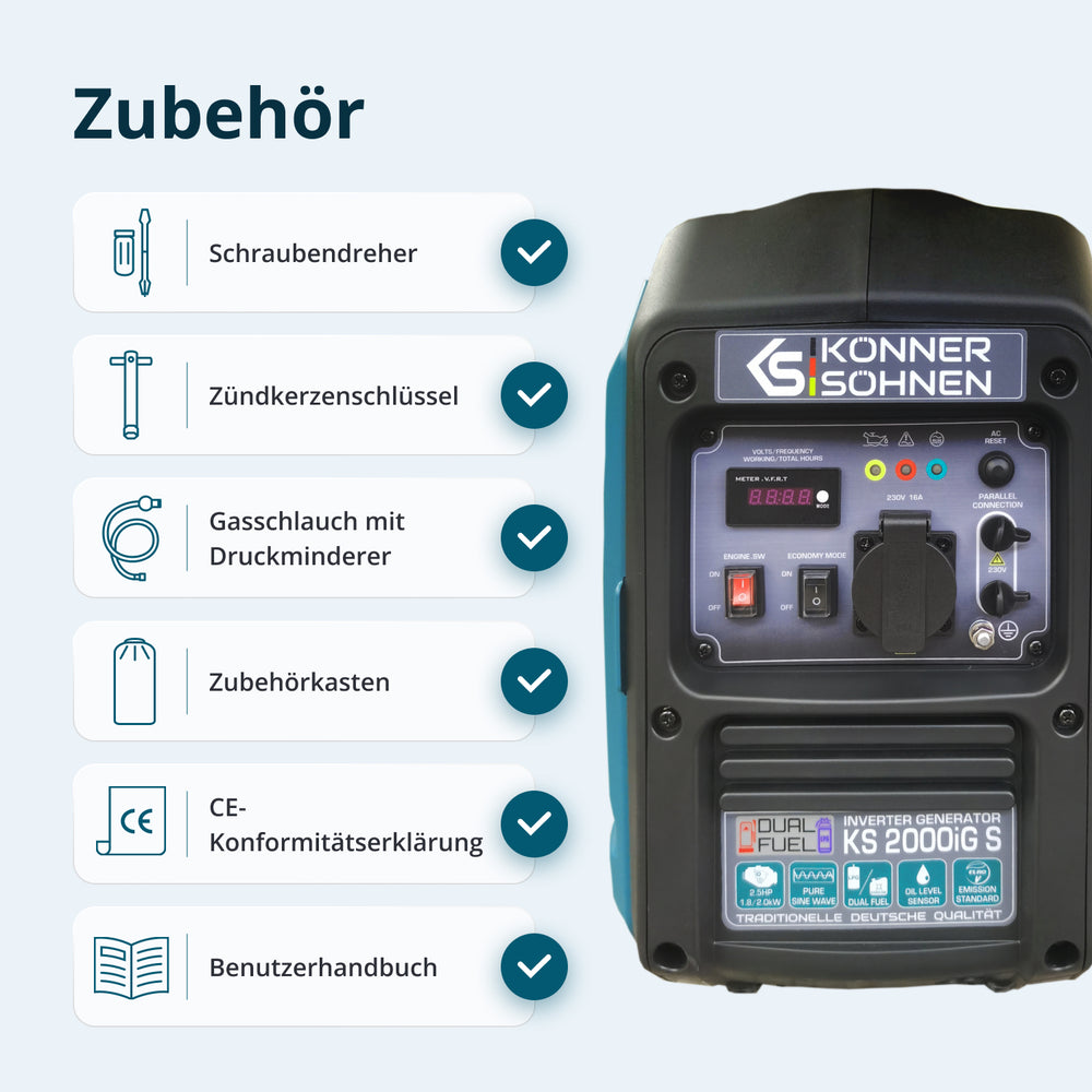 LPG/bensin invertergenerator KS 2000iG S