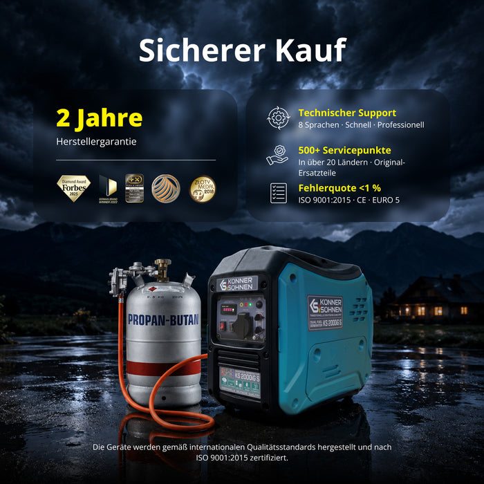 LPG/bensin invertergenerator KS 2000iG S