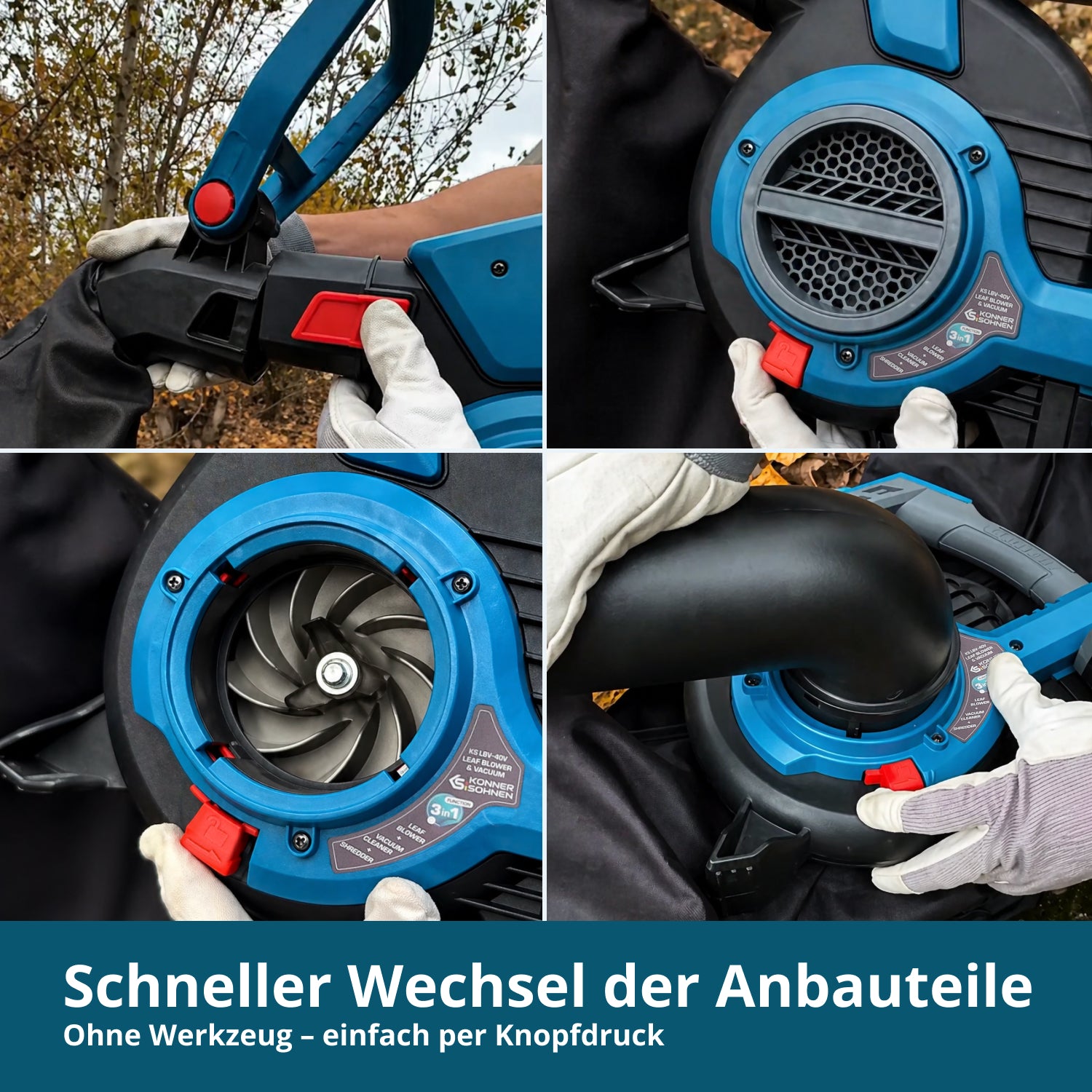 Trådlös trädgårdssug-blower KS LBV-40V
