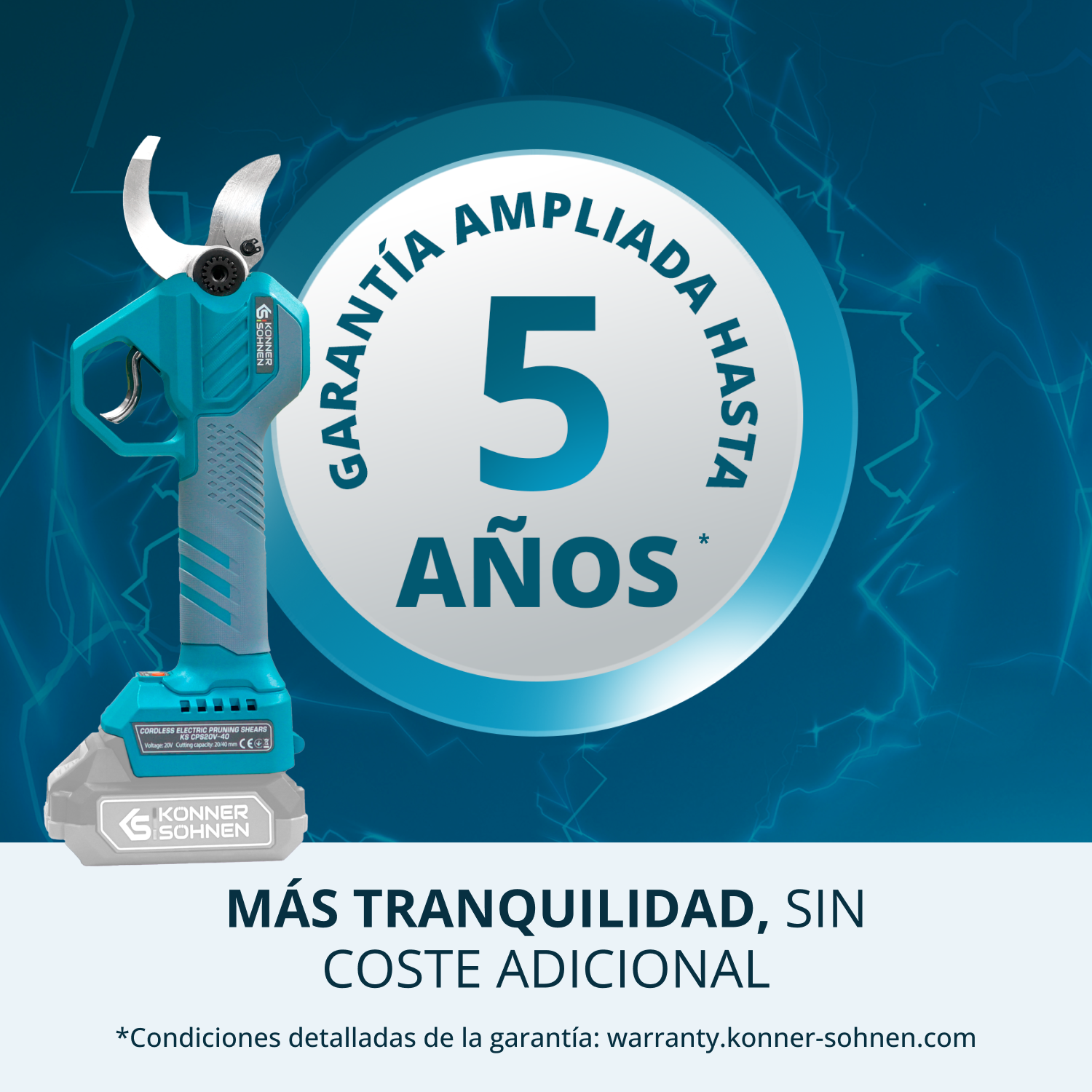 Tijera de podar a batería KS CPS20V-40 Case