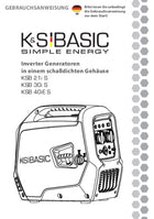 Generador inversor KSB 21i S, KSB 30i S, KSB 40iE S 
