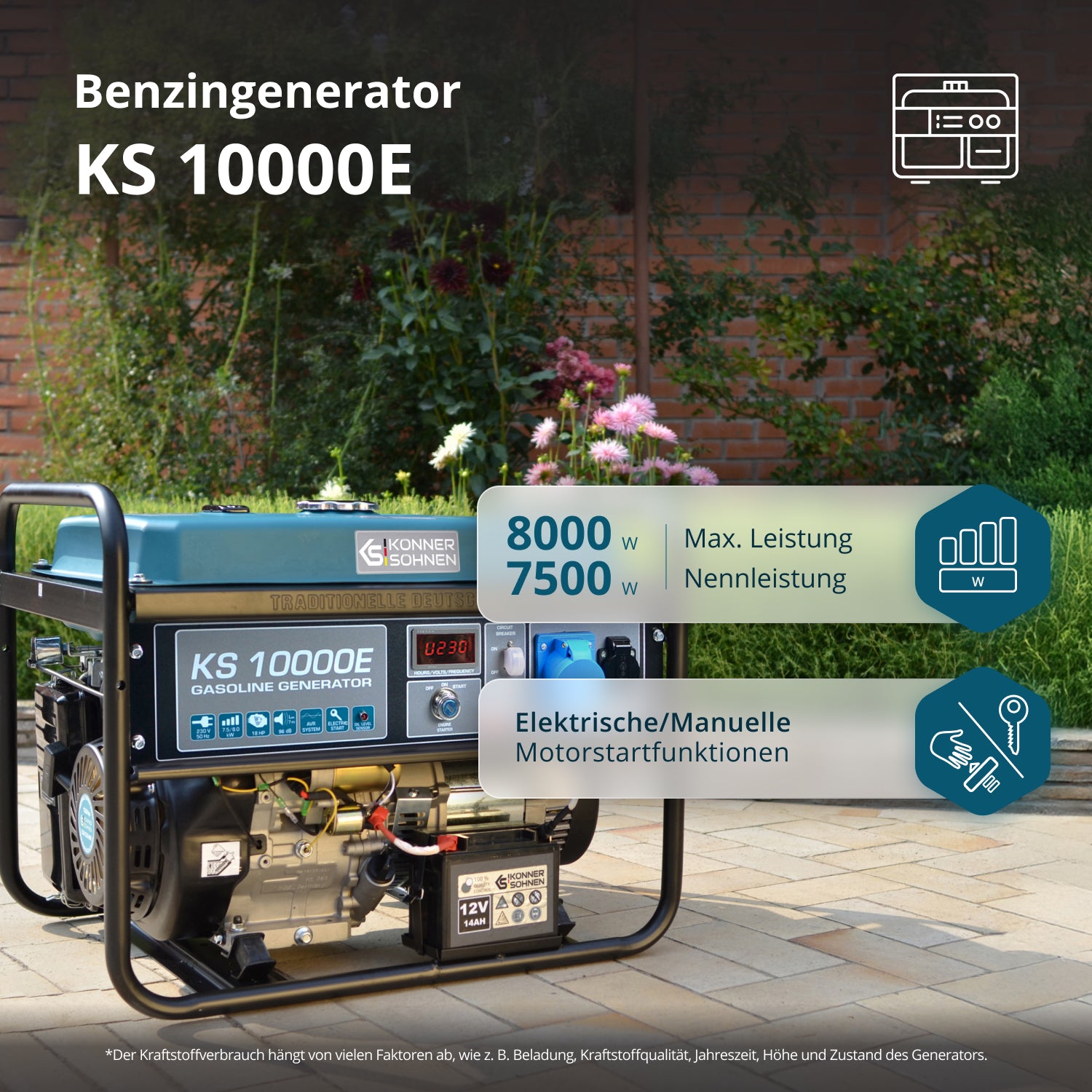 Benzin-Generator "Könner & Söhnen" KS 10000E