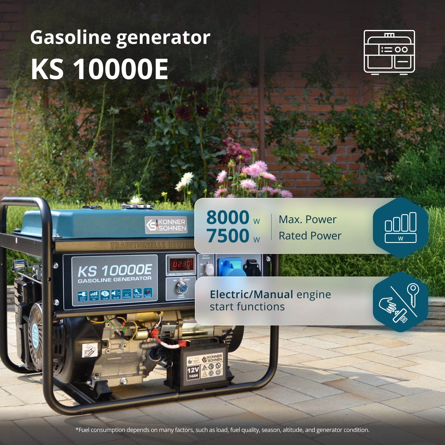 Gasoline generator "Könner & Söhnen" KS 10000E