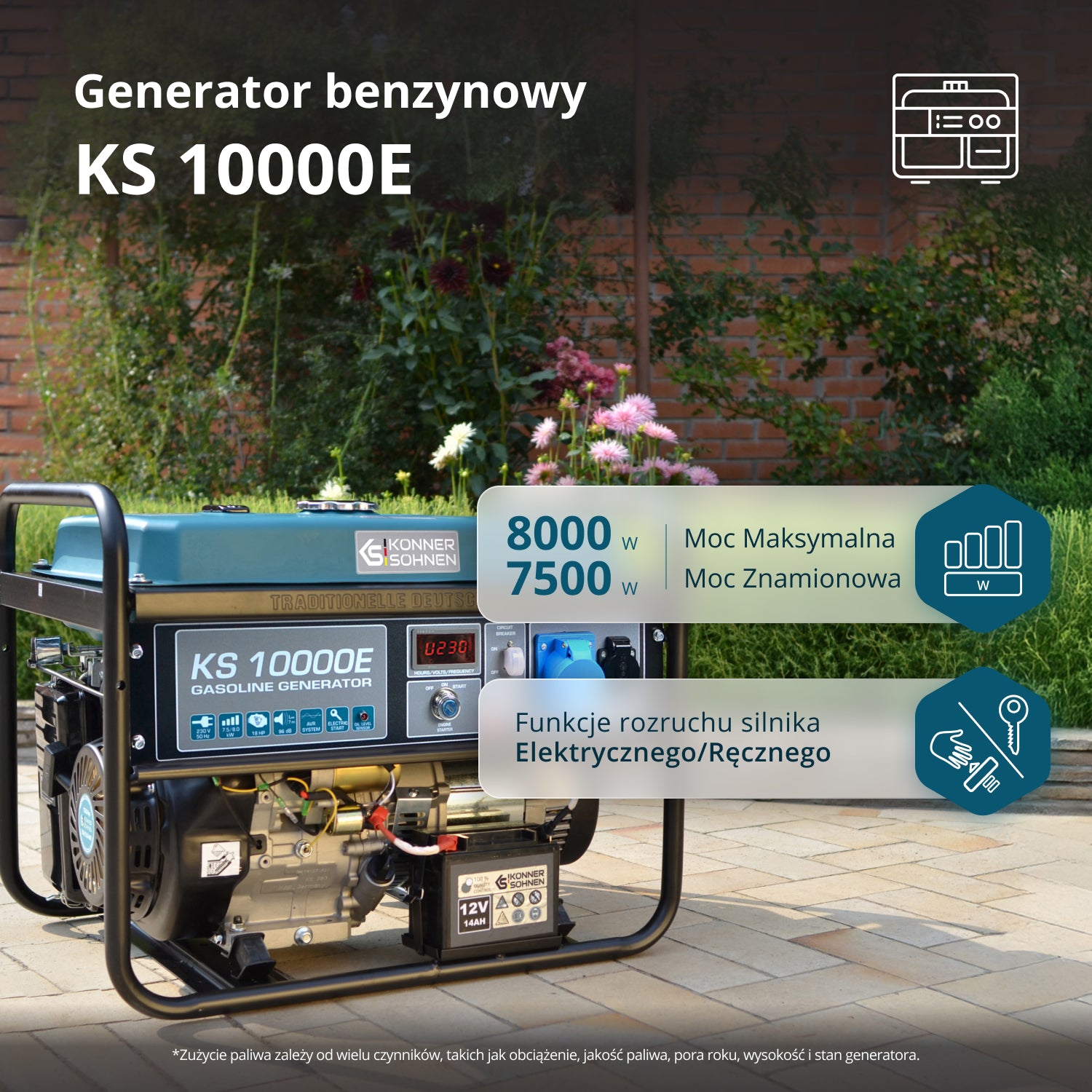 Generator benzynowy „Könner & Söhnen” KS 10000E