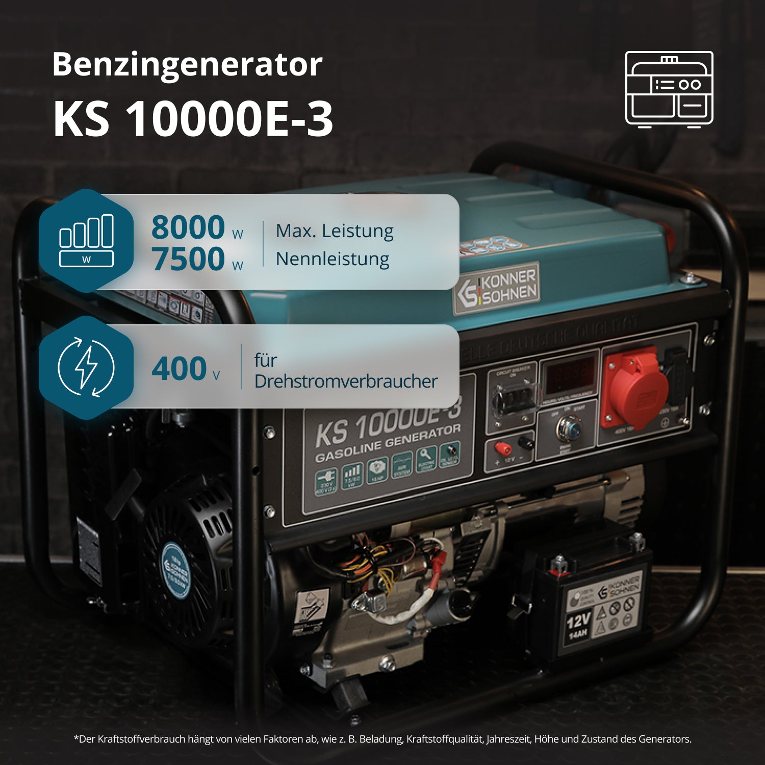 Γεννήτρια βενζίνης «Könner & Söhnen» KS 10000E-3