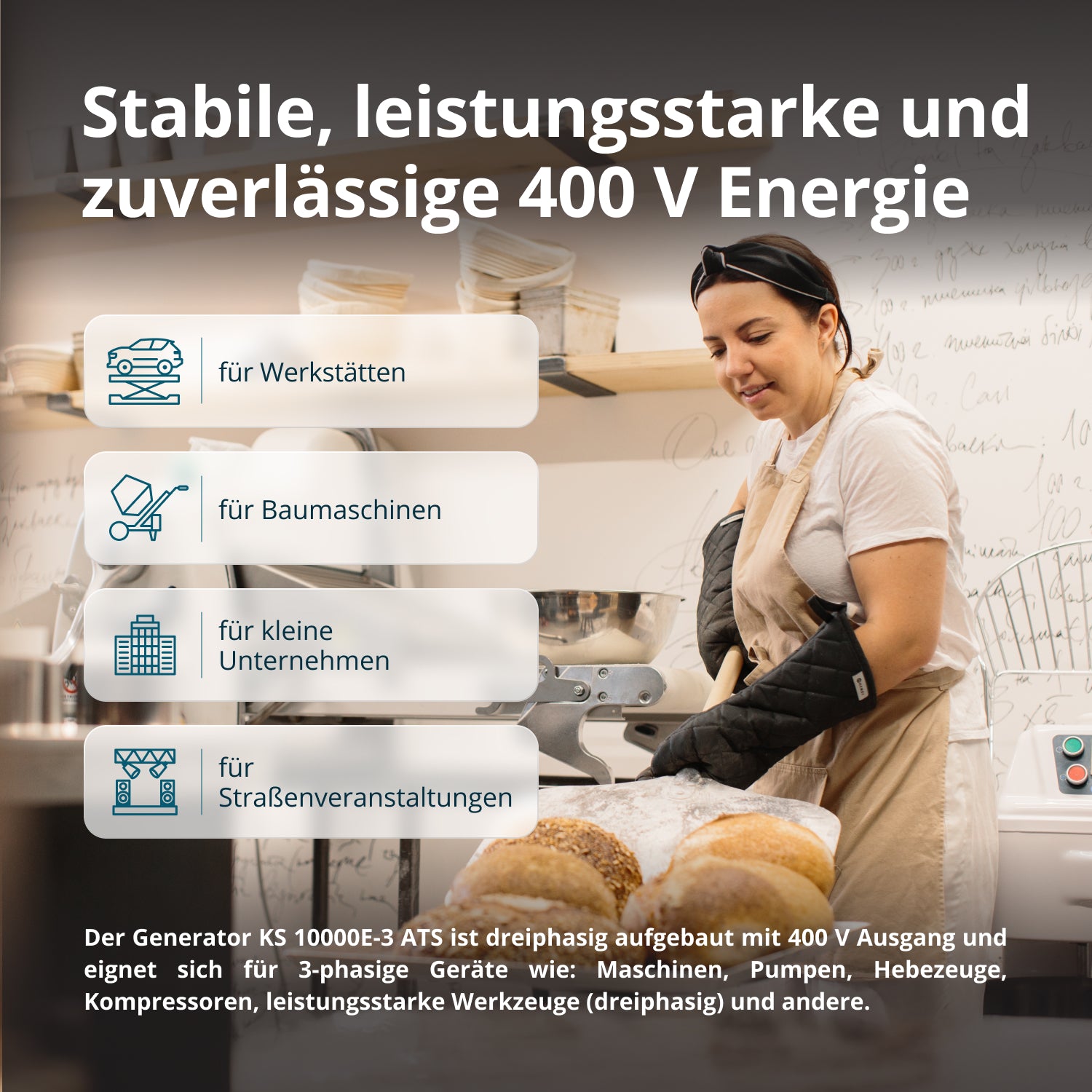 Benzingenerator "Könner & Söhnen" KS 10000E-3 ATS