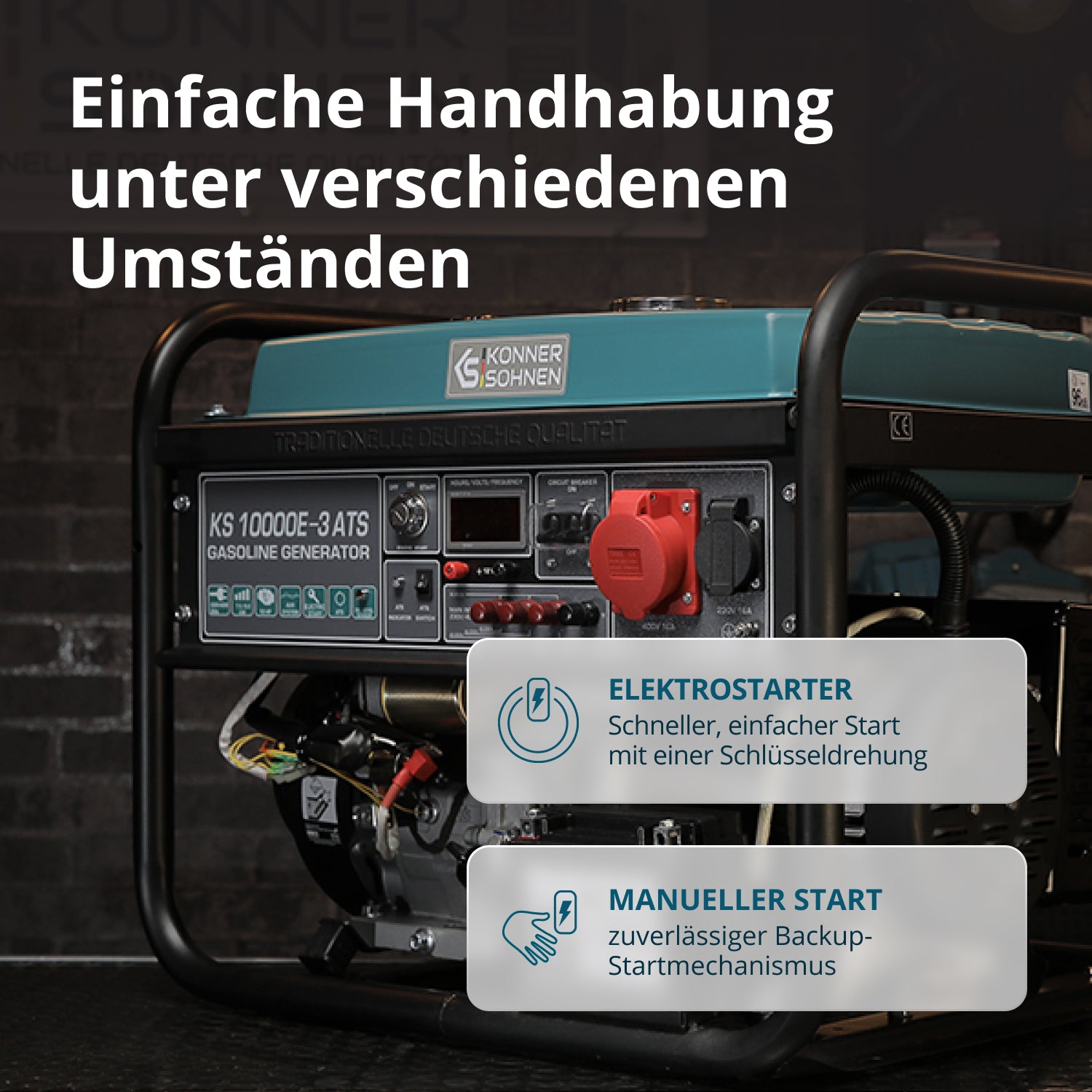 Benzingenerator "Könner & Söhnen" KS 10000E-3 ATS