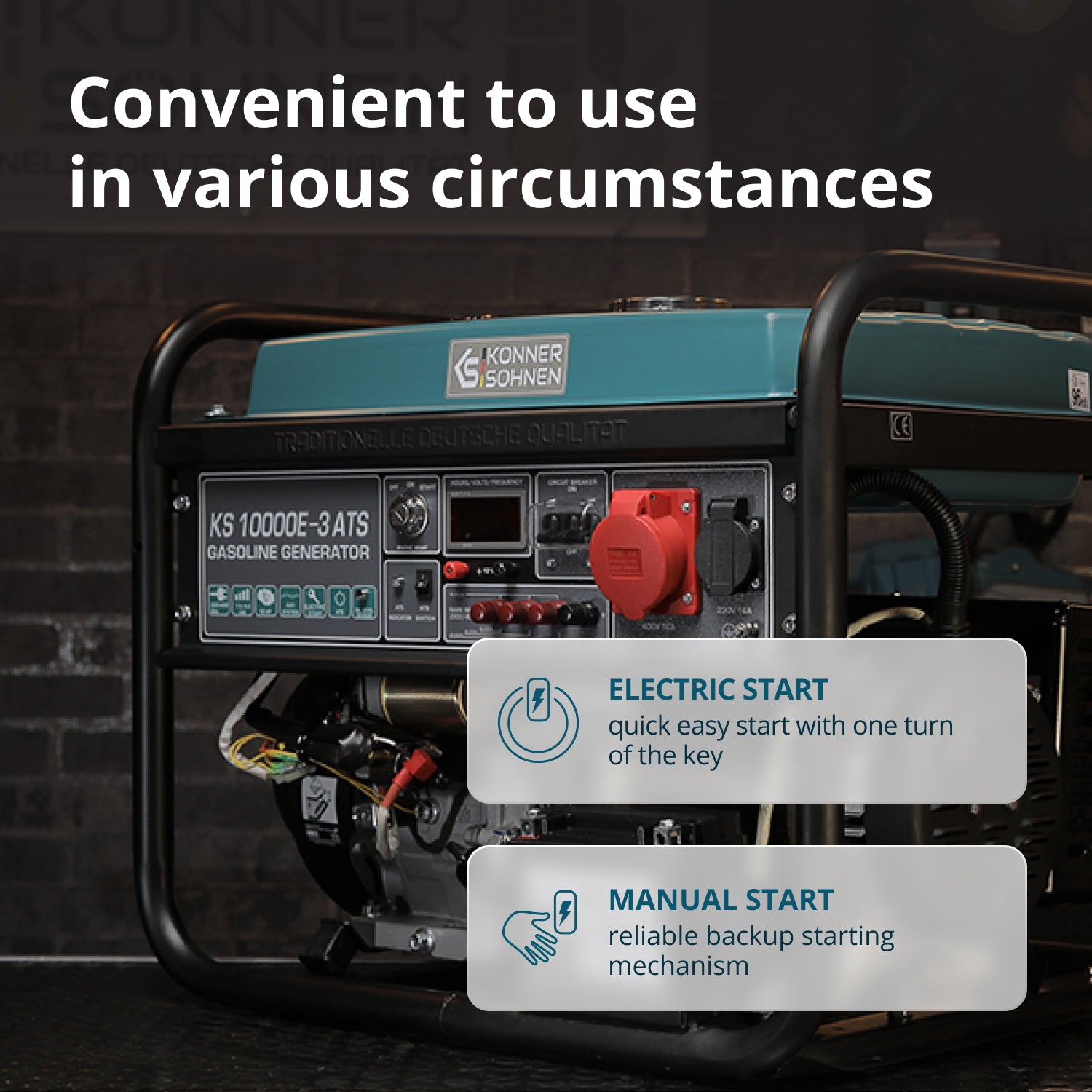 Gasoline generator "Könner & Söhnen" KS 10000E-3 ATS