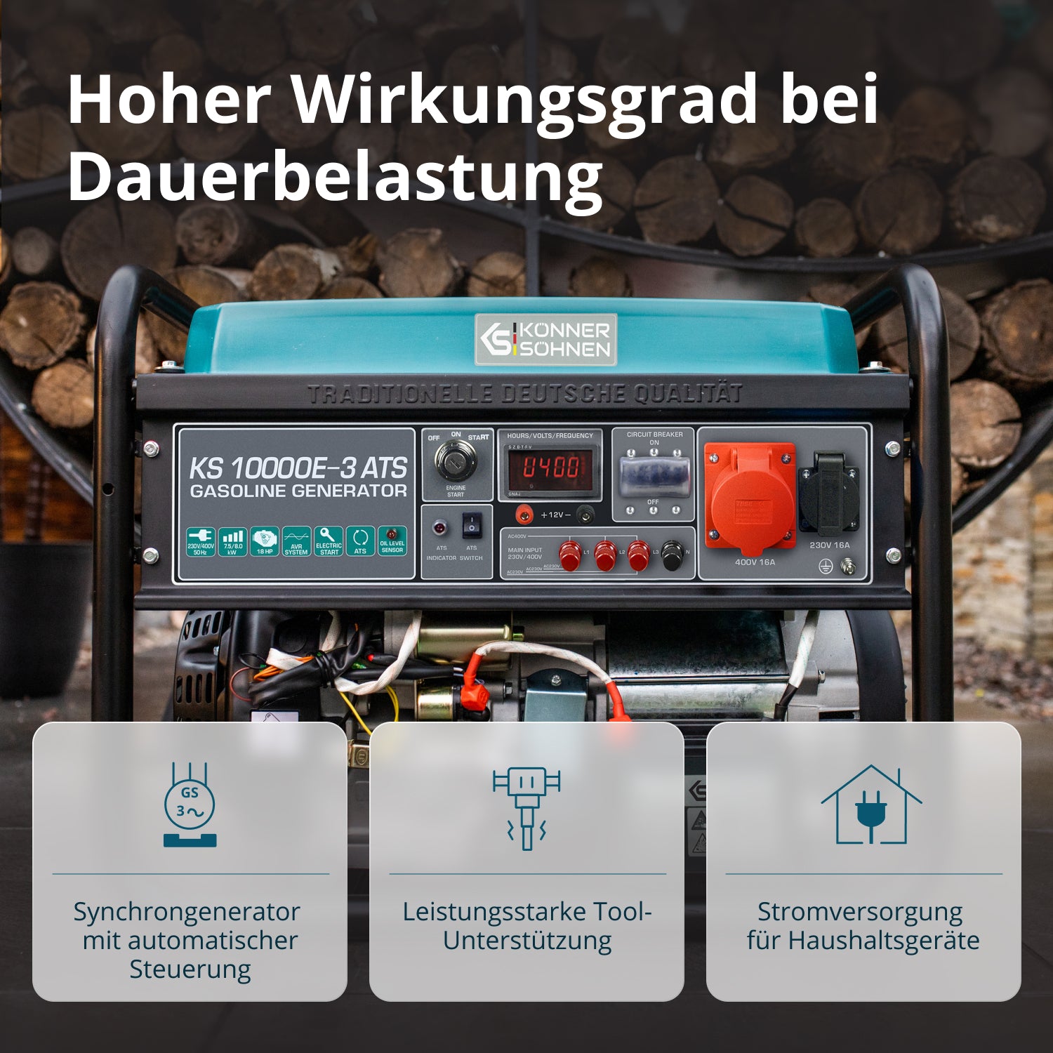 Benzingenerator "Könner & Söhnen" KS 10000E-3 ATS