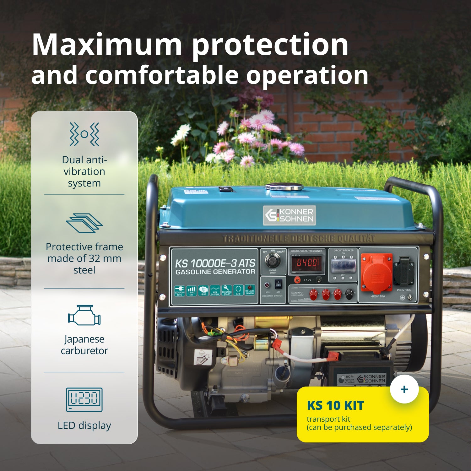 Gasoline generator "Könner & Söhnen" KS 10000E-3 ATS