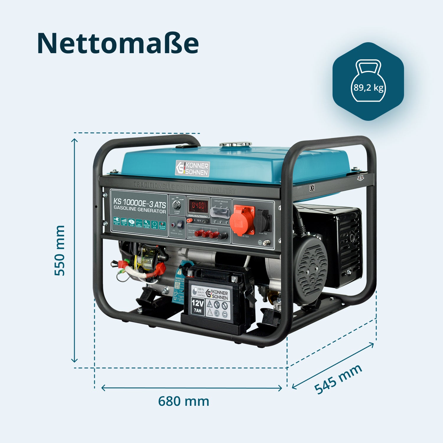 Benzingenerator "Könner & Söhnen" KS 10000E-3 ATS