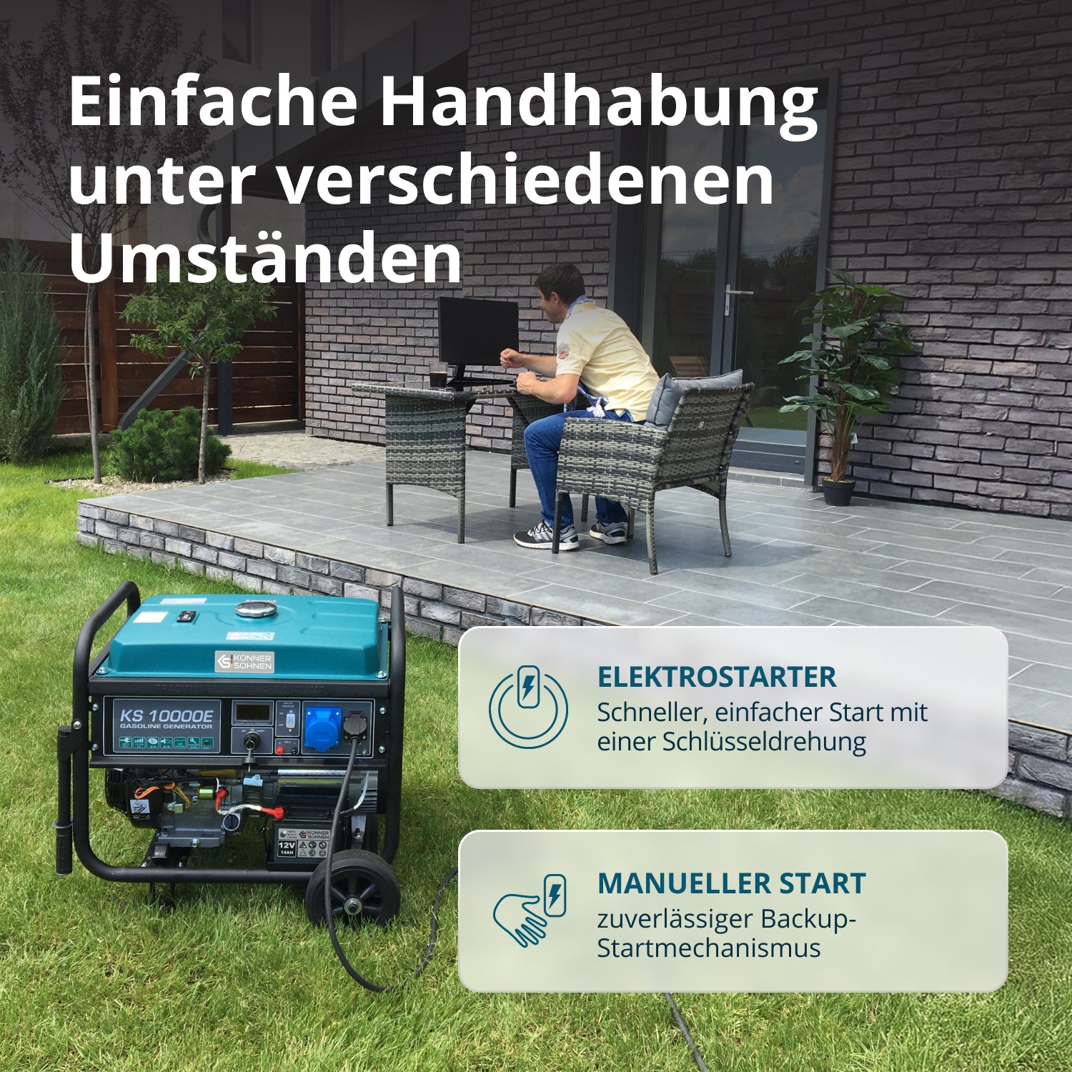 Benzin-Generator "Könner & Söhnen" KS 10000E