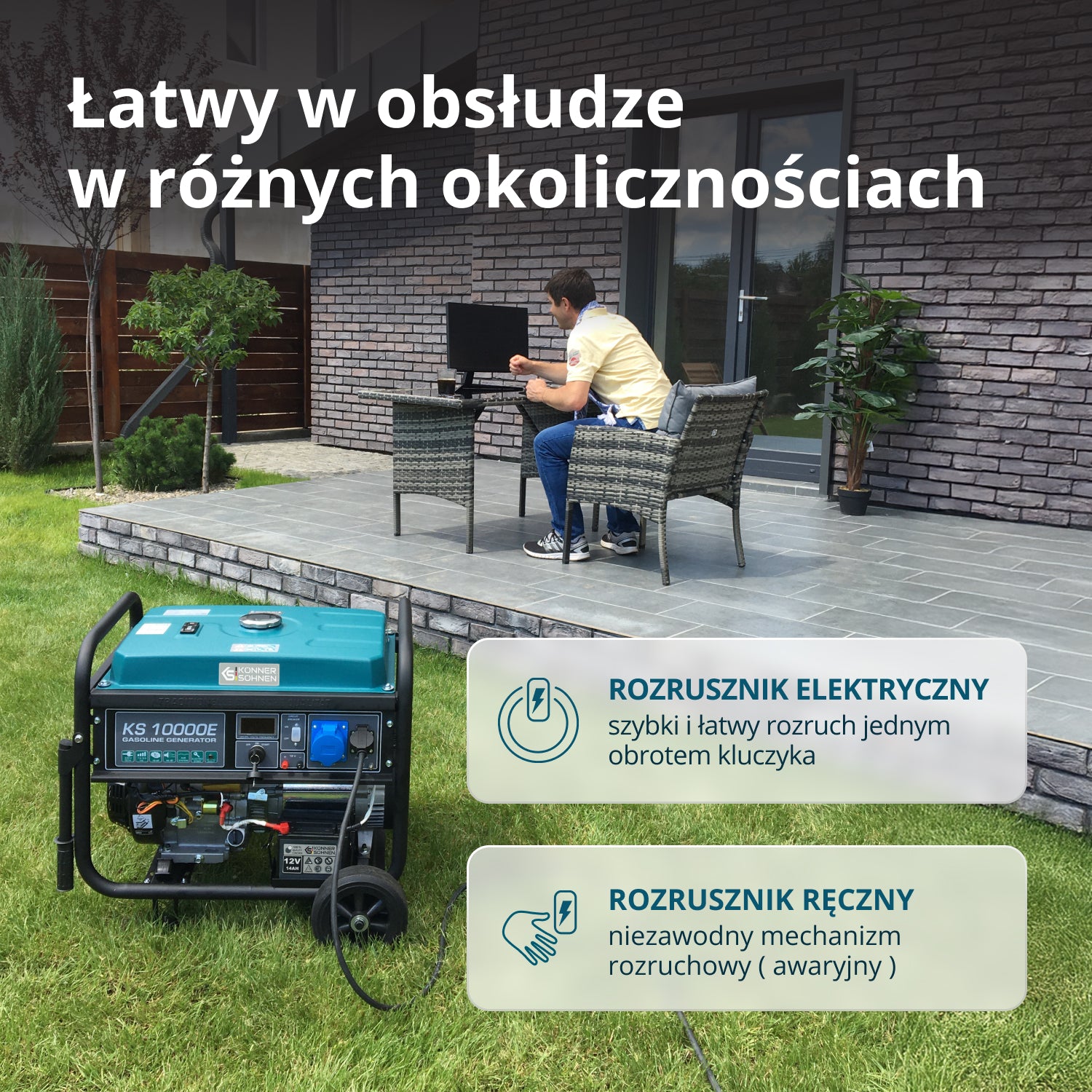 Generator benzynowy „Könner & Söhnen” KS 10000E