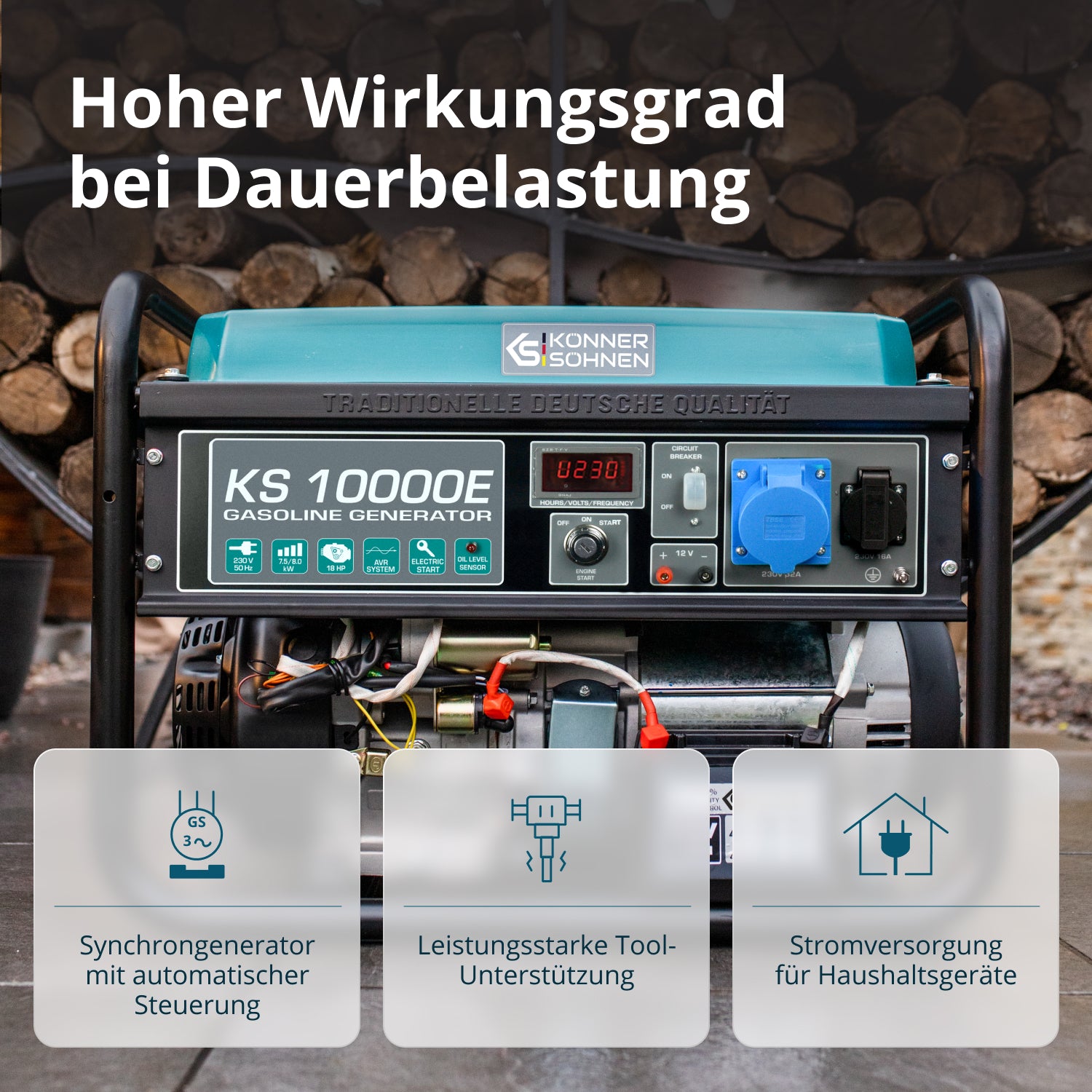 Benzin-Generator "Könner & Söhnen" KS 10000E