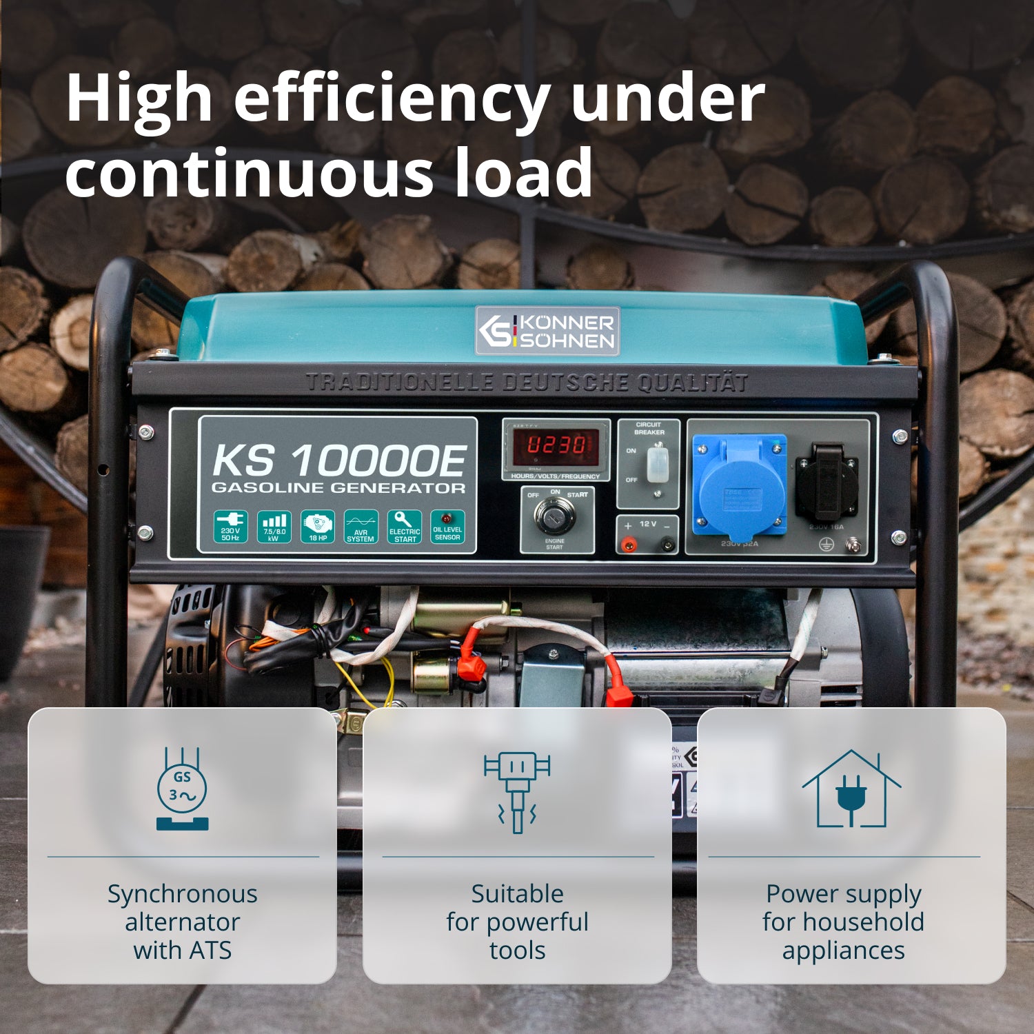 Gasoline generator "Könner & Söhnen" KS 10000E