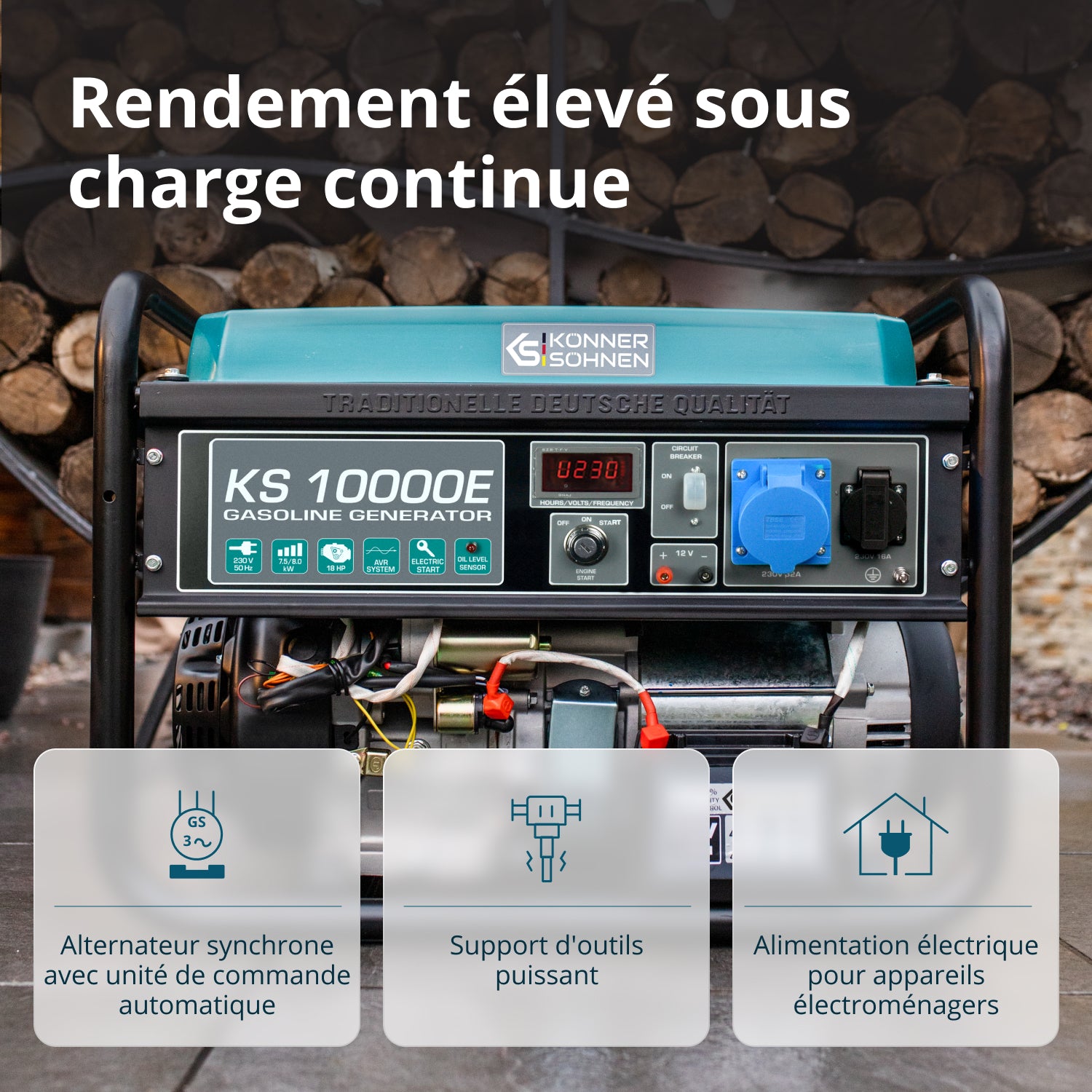 Groupe électrogène à essence "Könner & Söhnen" KS 10000E