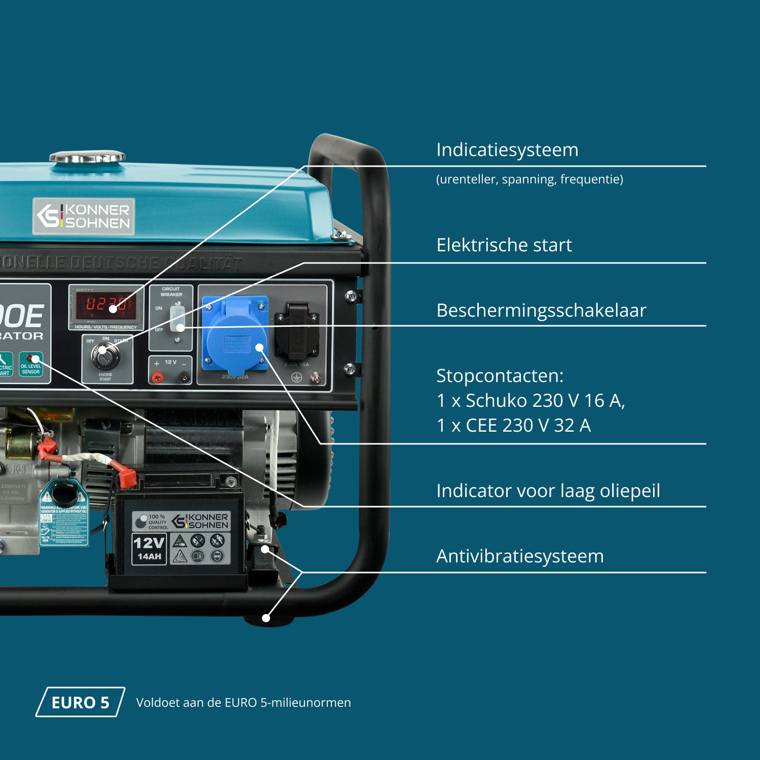 Benzinegenerator "Könner & Söhnen" KS 10000E