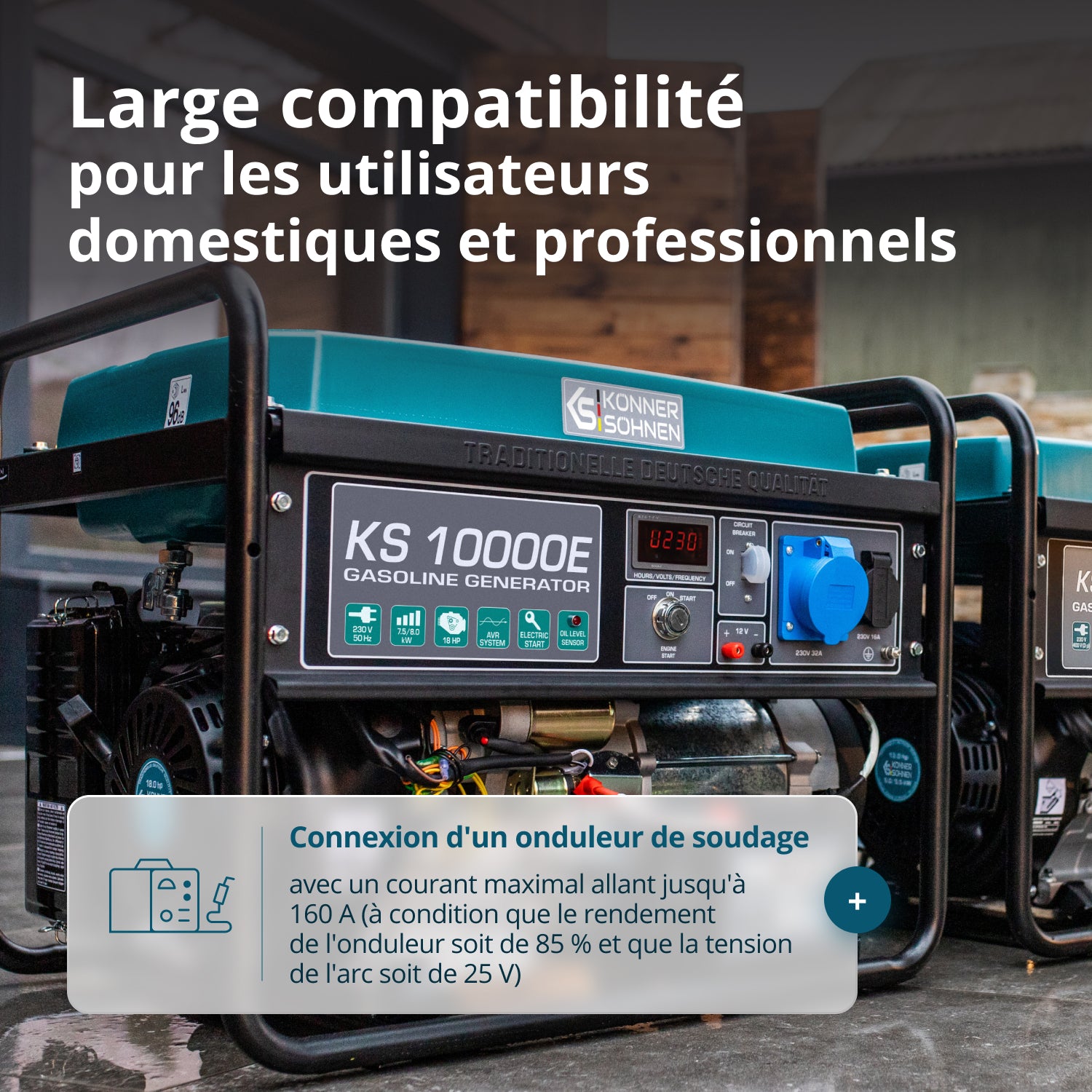 Groupe électrogène à essence "Könner & Söhnen" KS 10000E