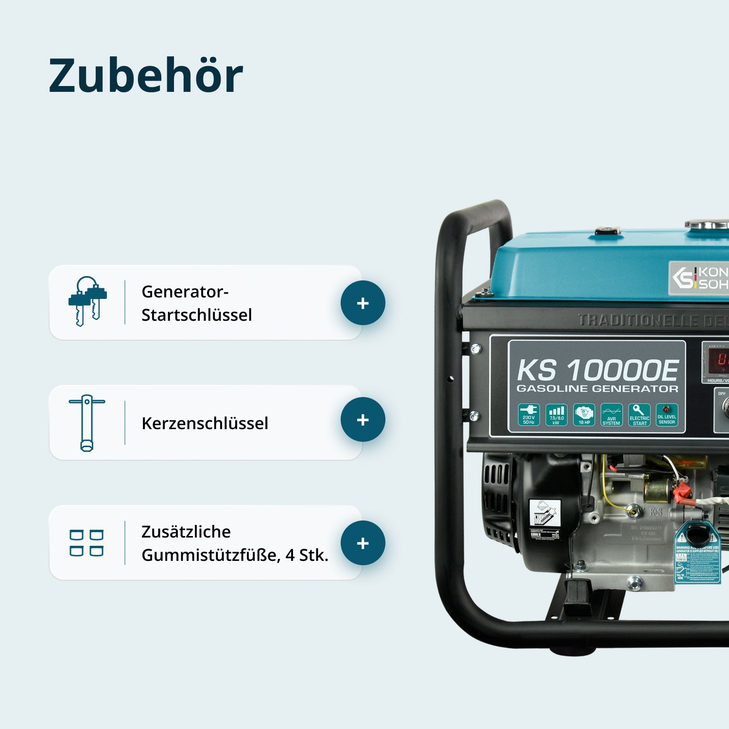Benzin-Generator "Könner & Söhnen" KS 10000E