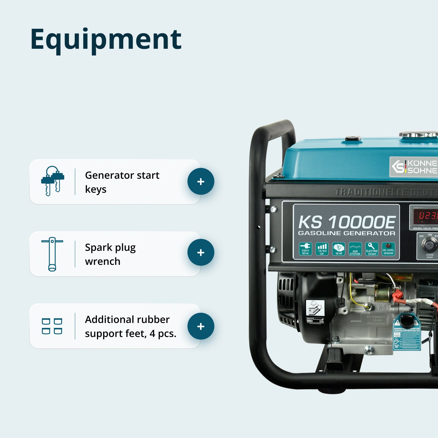 Gasoline generator "Könner & Söhnen" KS 10000E
