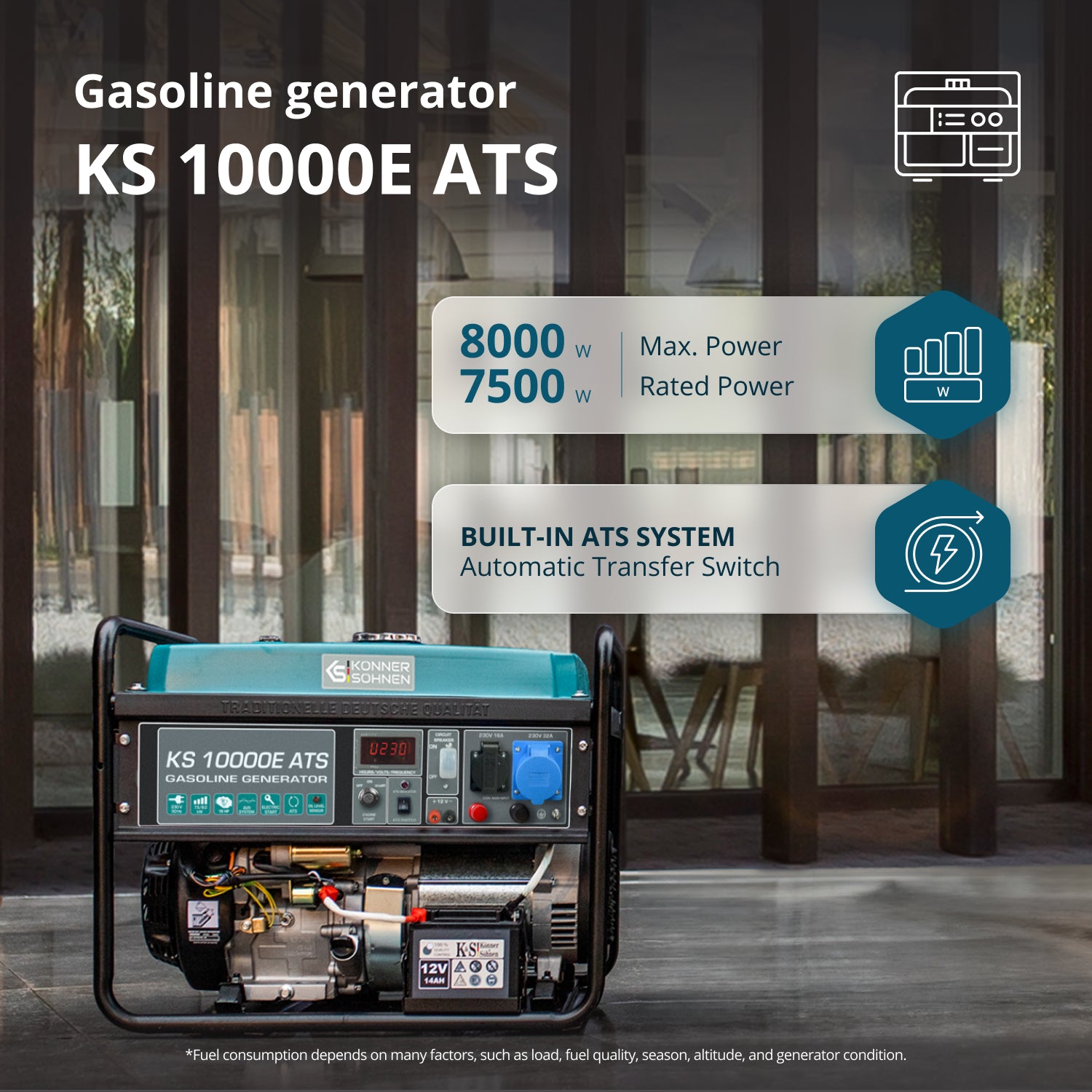 Gasoline generator "Könner & Söhnen" KS 10000E ATS