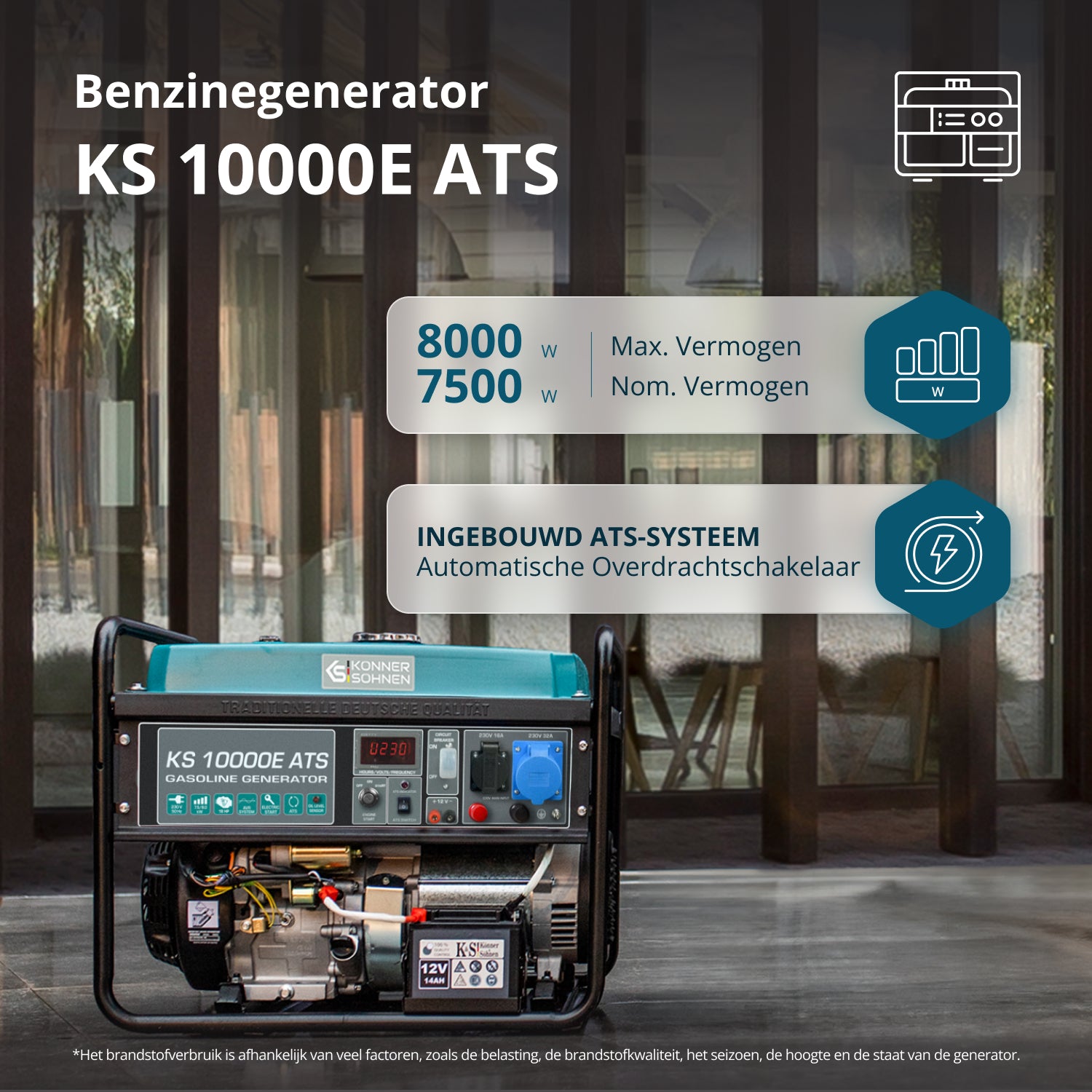 Benzinegenerator "Könner & Söhnen" KS 10000E ATS