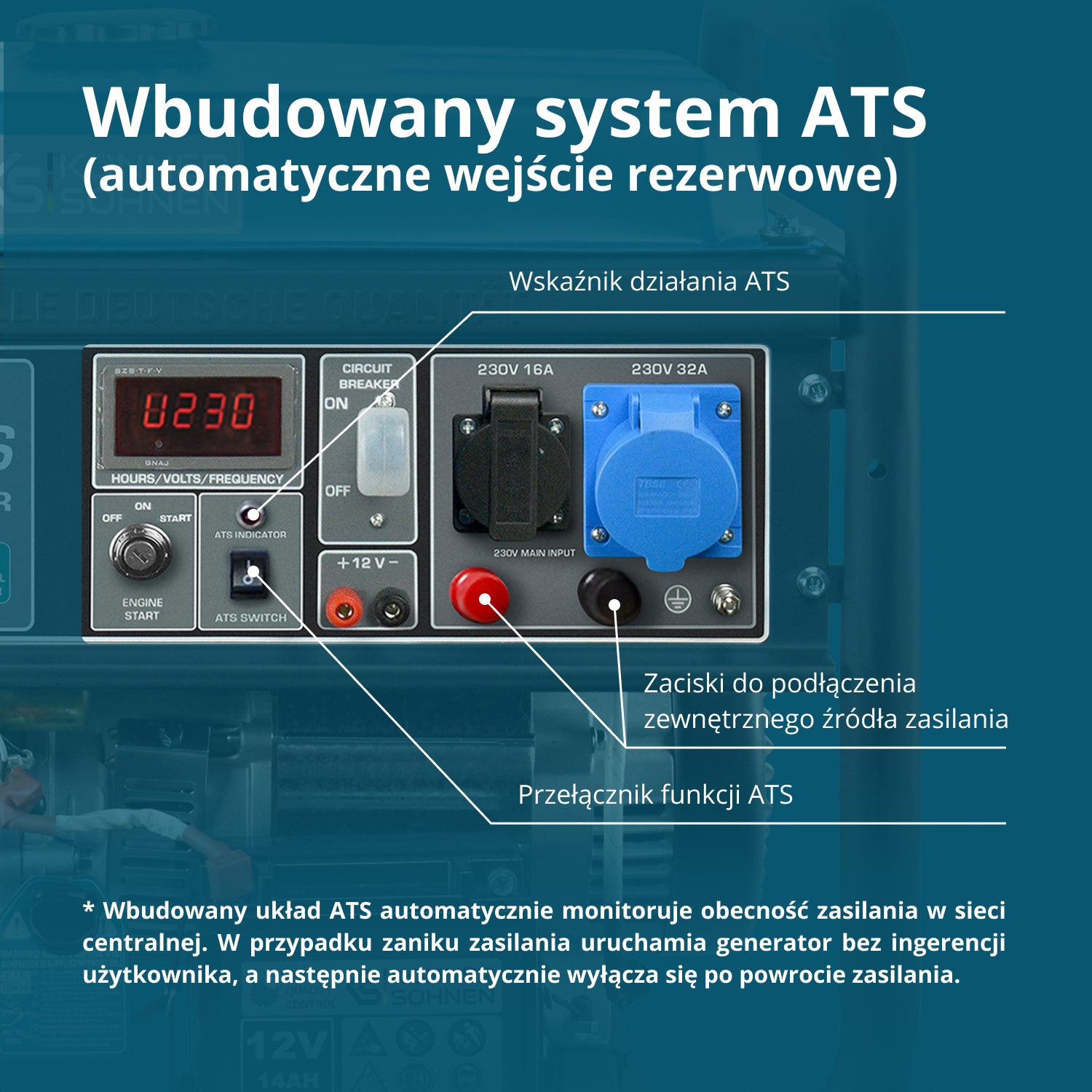 Generator benzynowy „Könner & Söhnen” KS 10000E ATS