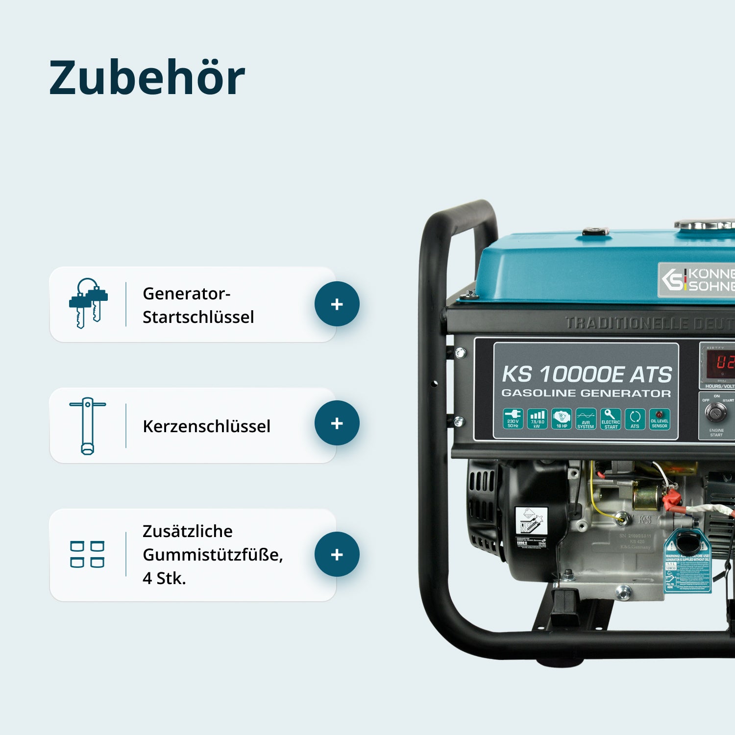 Benzin-Generator "Könner & Söhnen" KS 10000E ATS