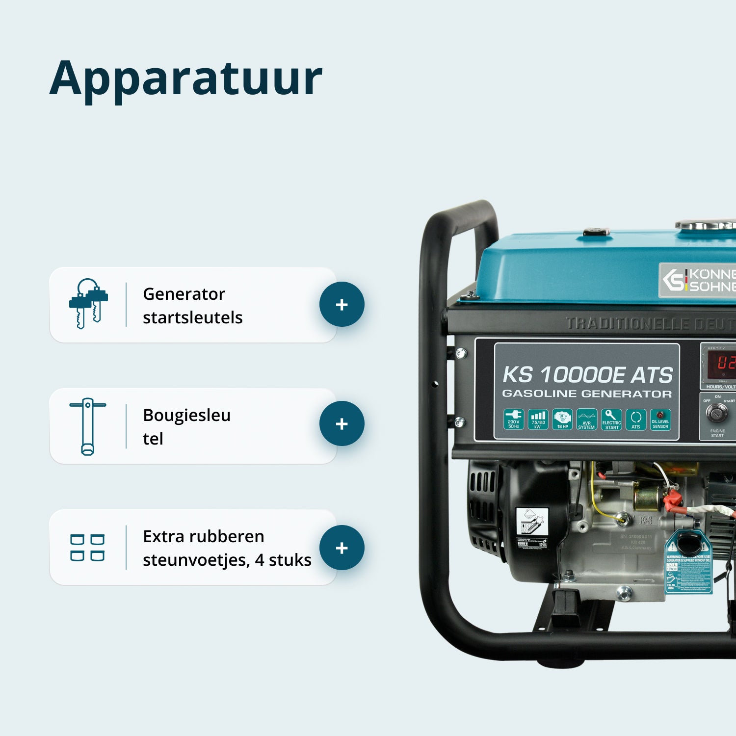 Benzinegenerator "Könner & Söhnen" KS 10000E ATS