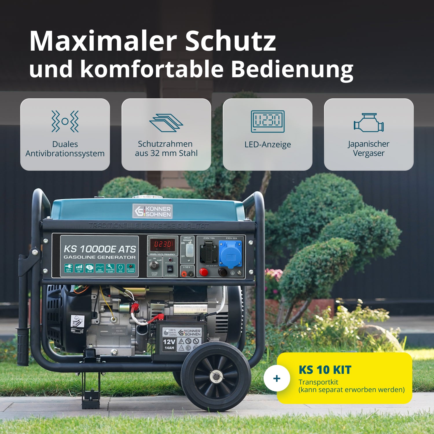 Benzin-Generator "Könner & Söhnen" KS 10000E ATS