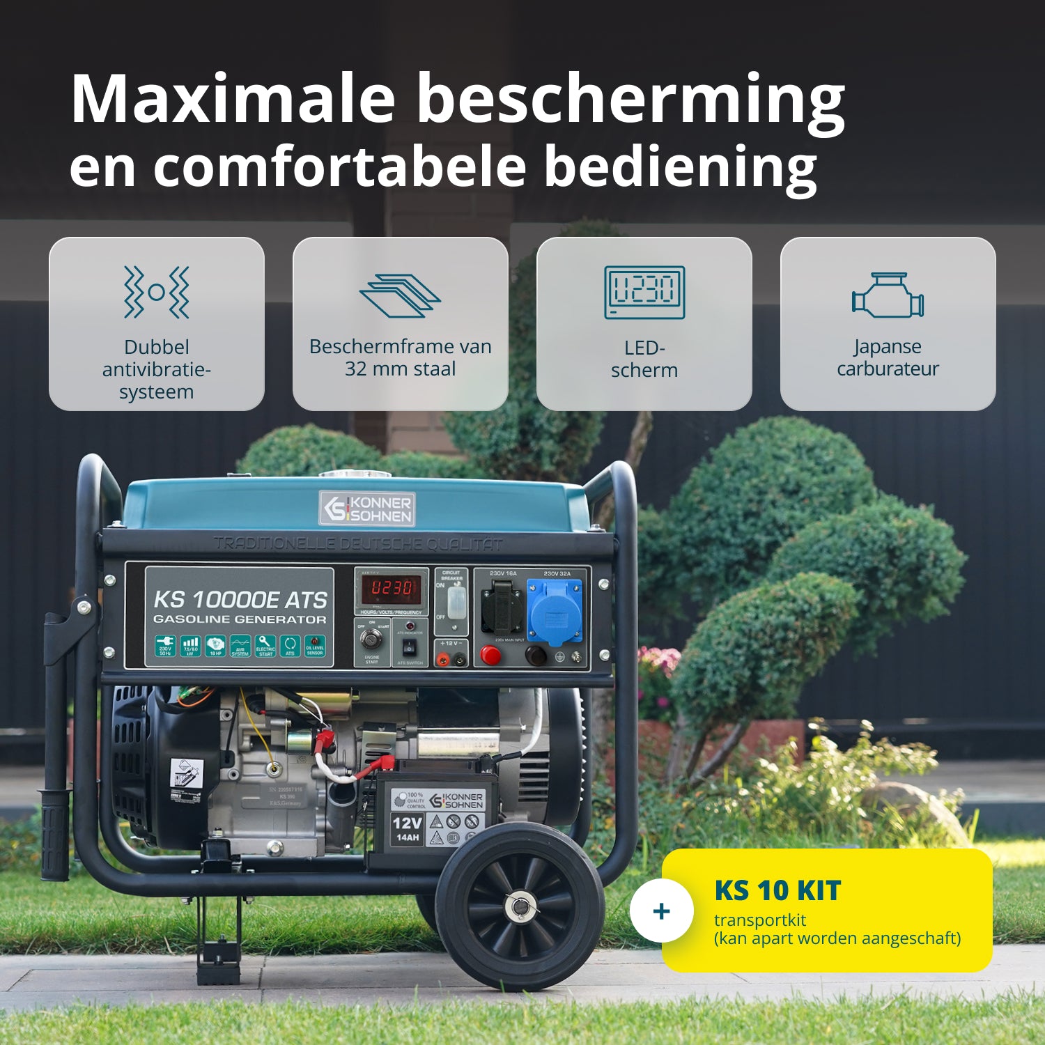 Benzinegenerator "Könner & Söhnen" KS 10000E ATS