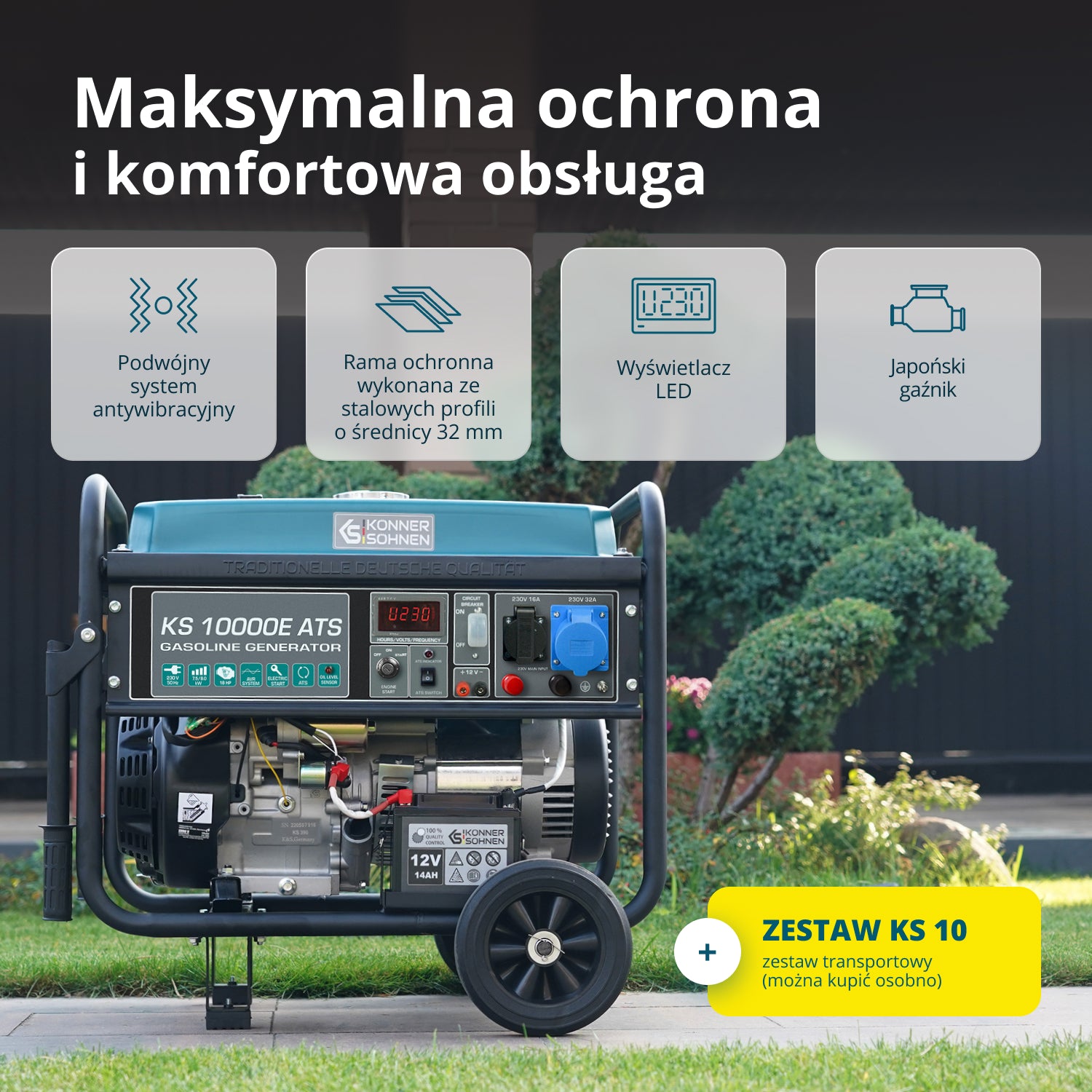 Generator benzynowy „Könner & Söhnen” KS 10000E ATS