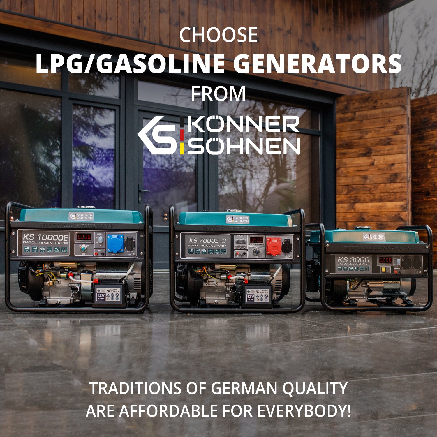 LPG/Benzin Generátor „Könner & Söhnen” KS 3000G