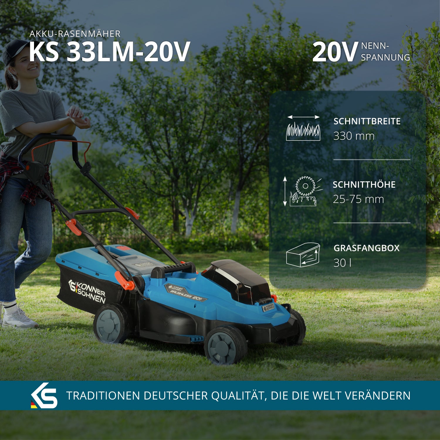 Ledningsfri plæneklipper KS 33LM-20V
