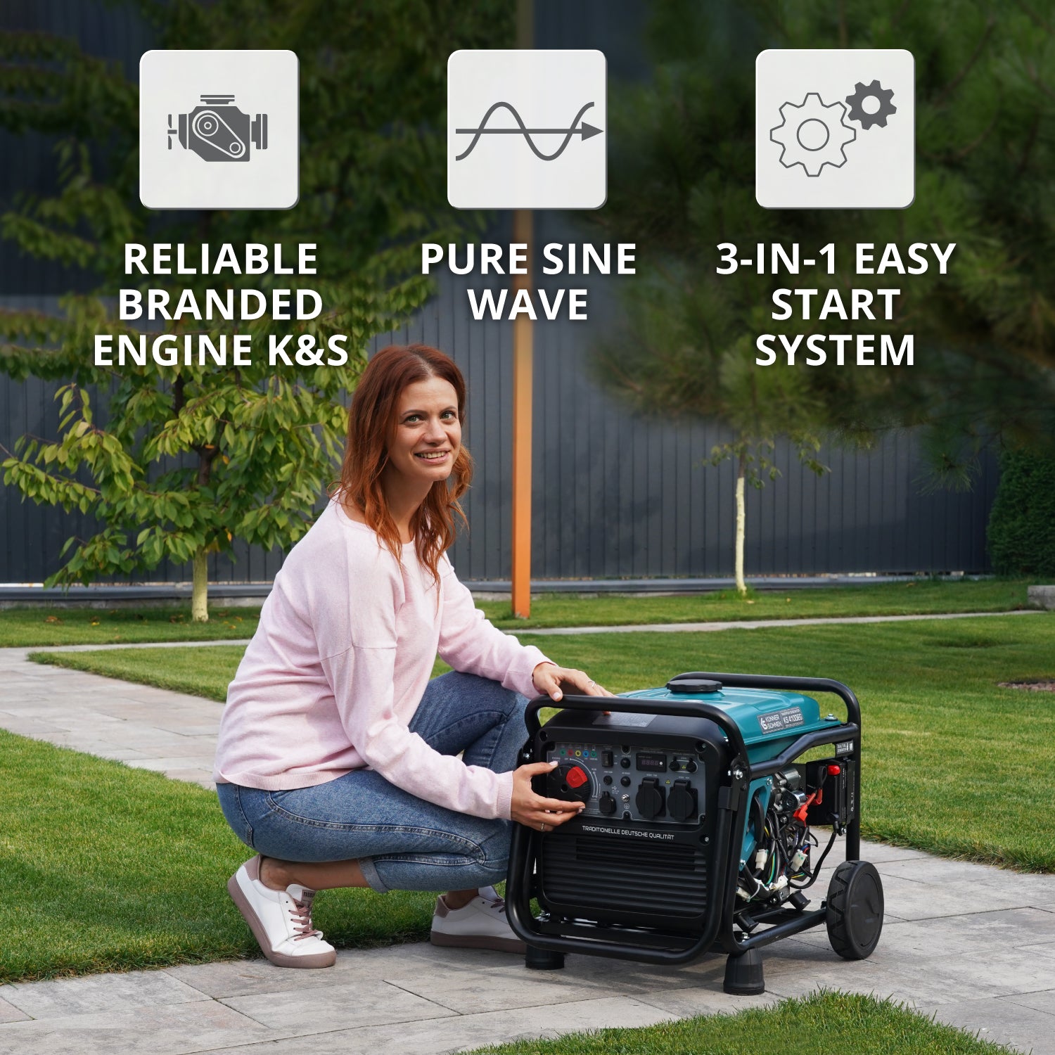 Invertorový generátor na LPG/benzín KS 4100iEG