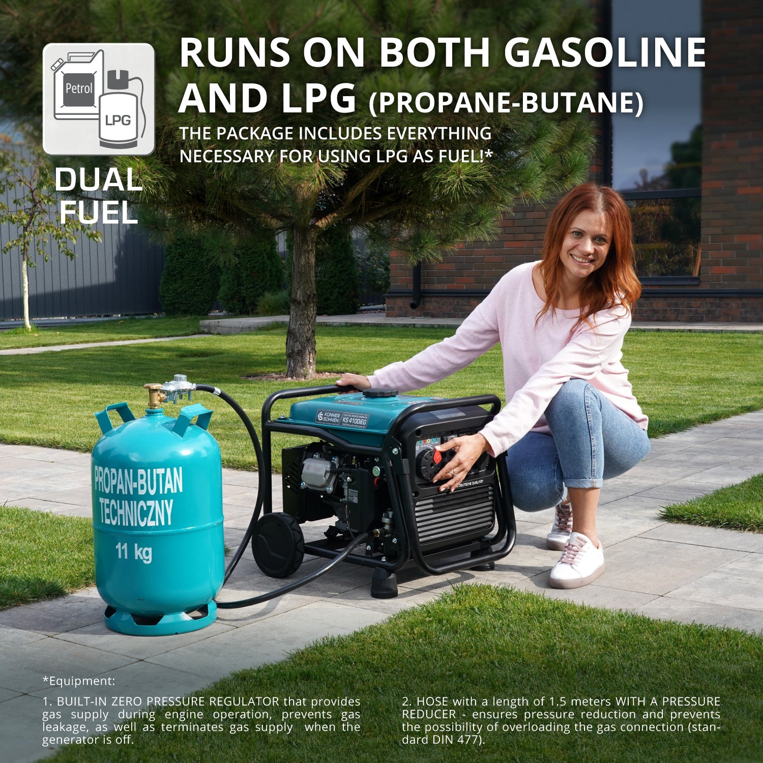 Invertorový generátor na LPG/benzín KS 4100iEG