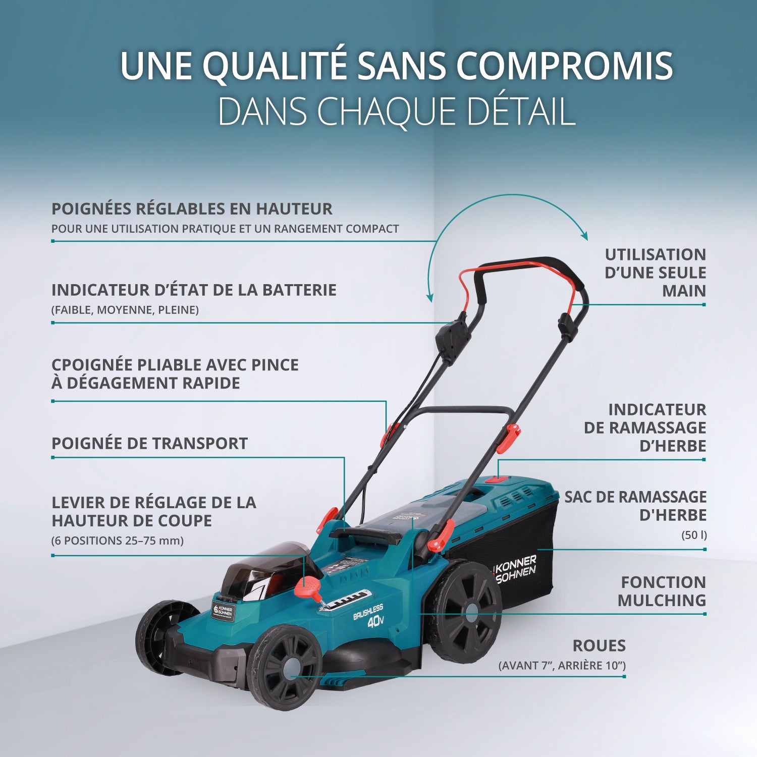 Tondeuse à batterie KS 43LM-40V