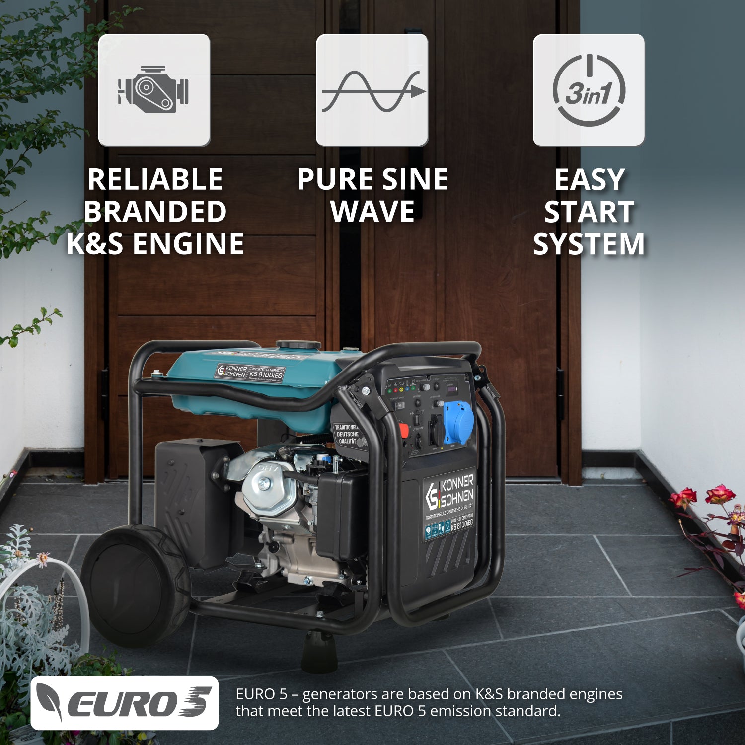 Invertorový generátor na LPG/benzín KS 8100iEG