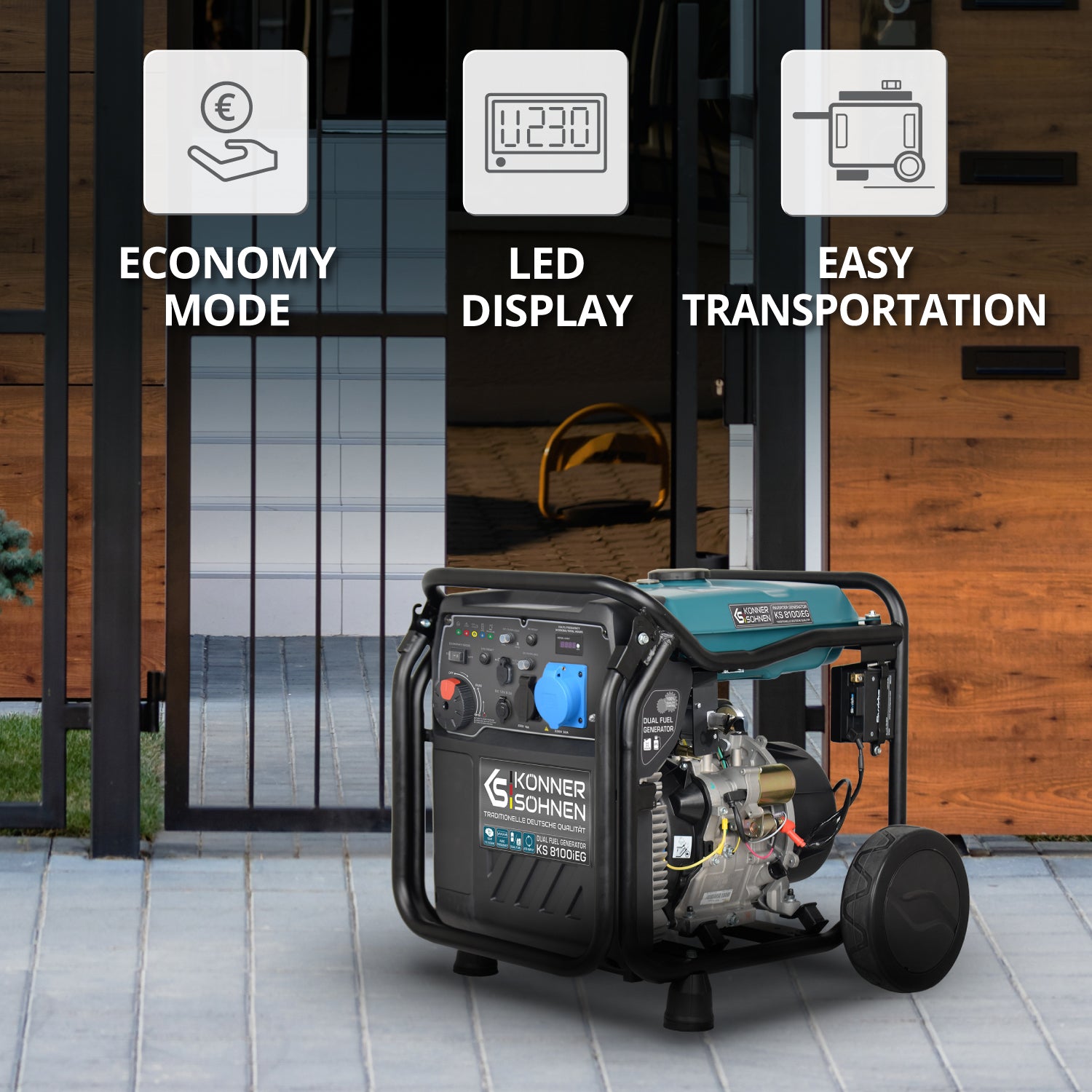 Invertorový generátor na LPG/benzín KS 8100iEG