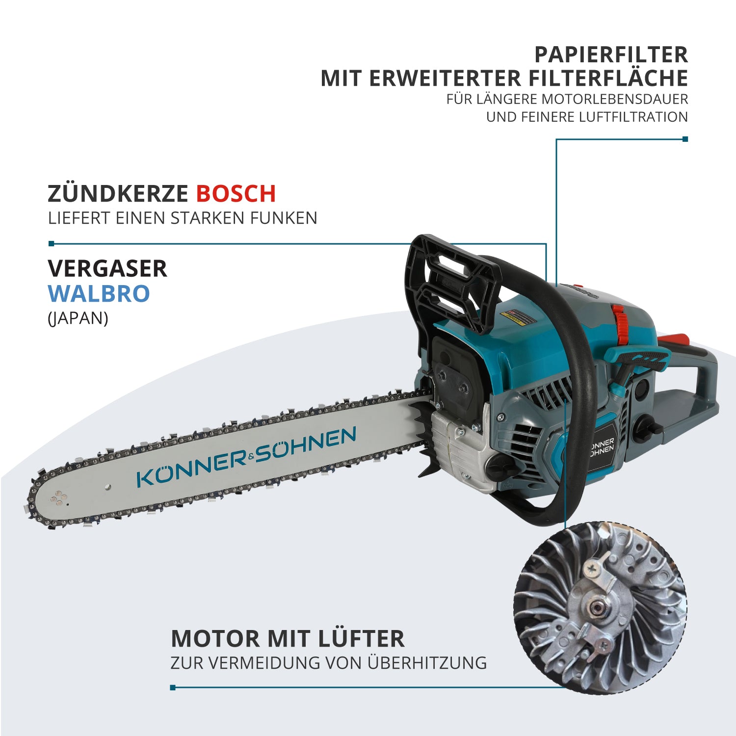Benzinska motorna testera KS CS31G-16