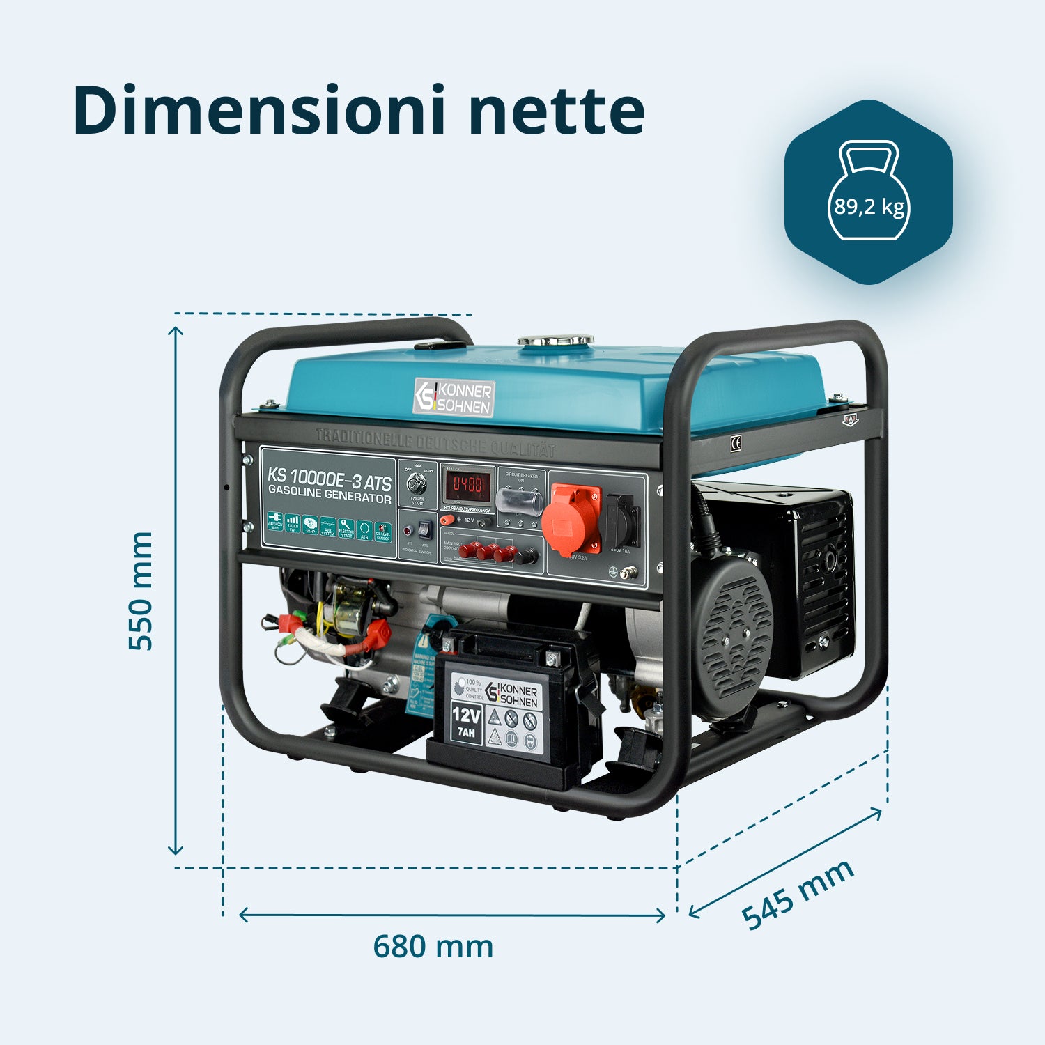 Generatore a benzina "Könner & Söhnen" KS 10000E-3 ATS