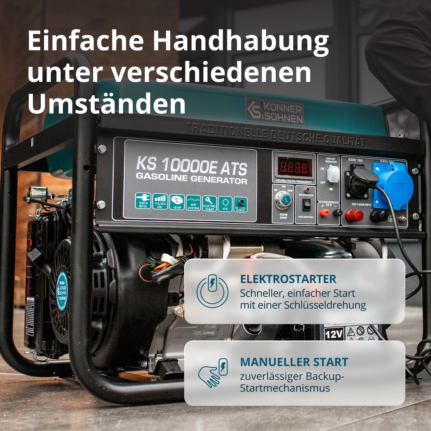 Benzin-Generator "Könner & Söhnen" KS 10000E ATS